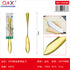 Cuchillo pescado dorado mango redondo 3 PCS