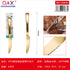 2 PCS Cuchillo carne bano oro rosa mango redondo