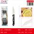 6 PC Cuchillo fruta S mango negro