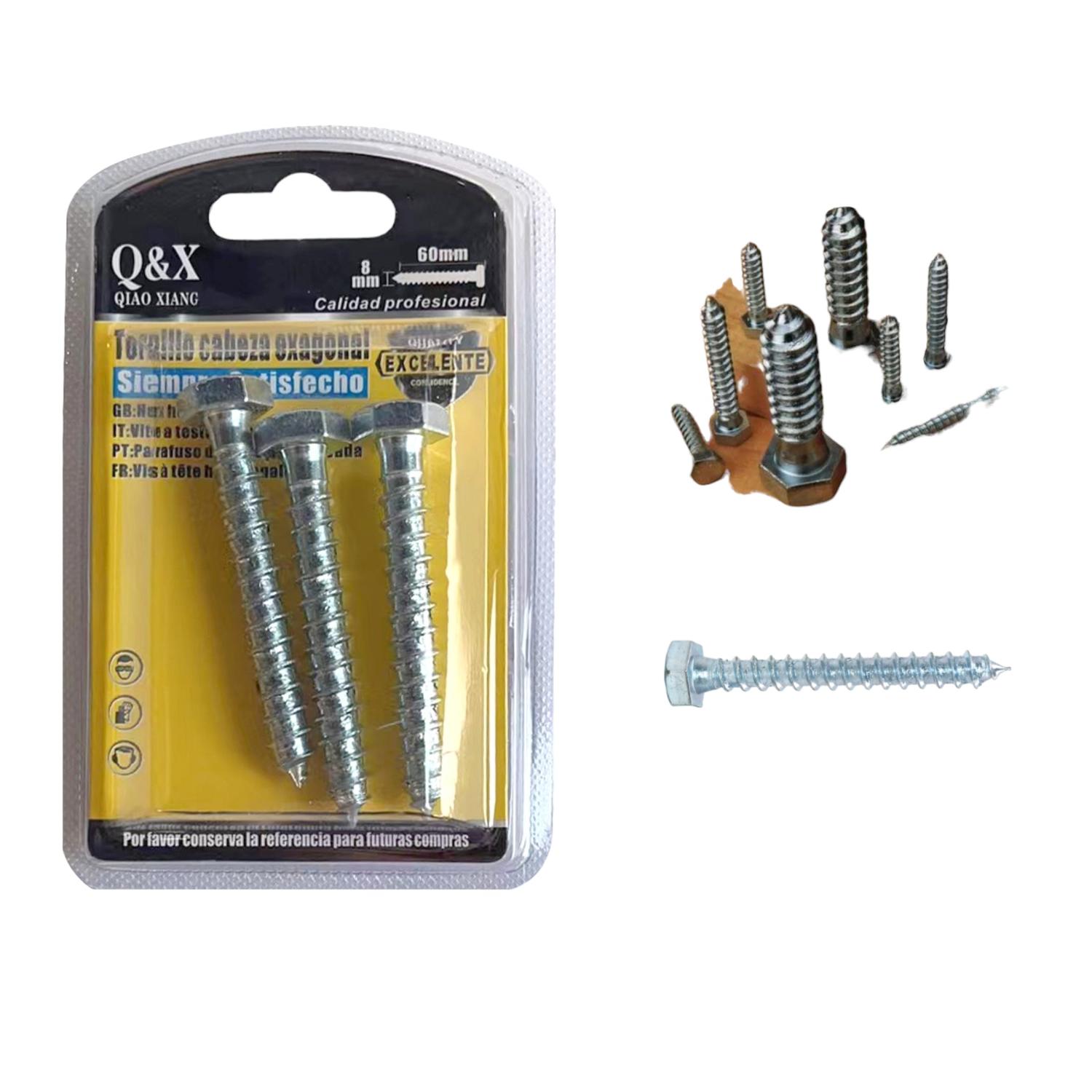 Tornillos Para Madera Hexagonales 8X60