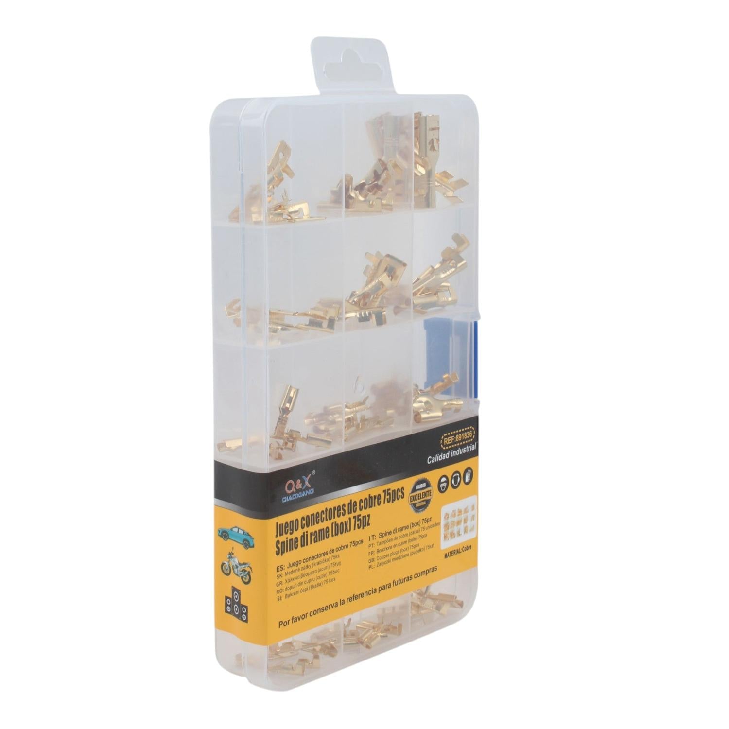 75 Pcs Conectores De Cobre (Empaquetados)