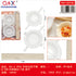 CQ1-6 Set 2 Moldes para Dumpling PP Blanco 8/7 cm + Rodillo Madera 17 cm (tarjeta)