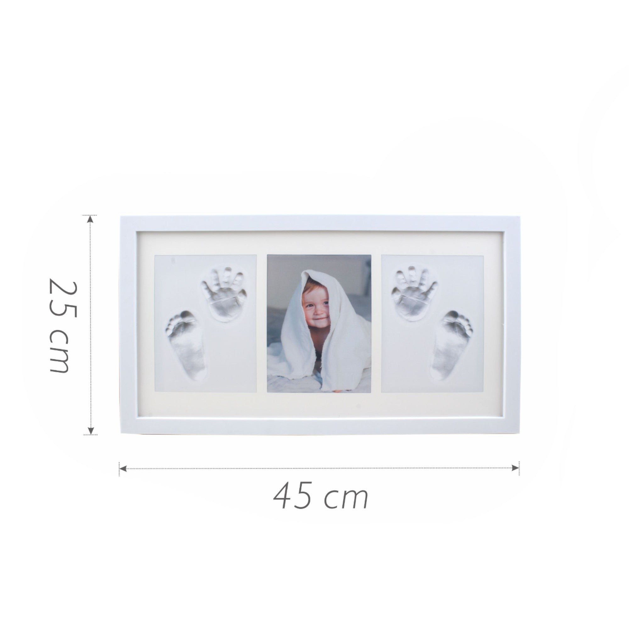 Marco Fotográfico con Recordatorio Huella Manos y Pies Bebe 
