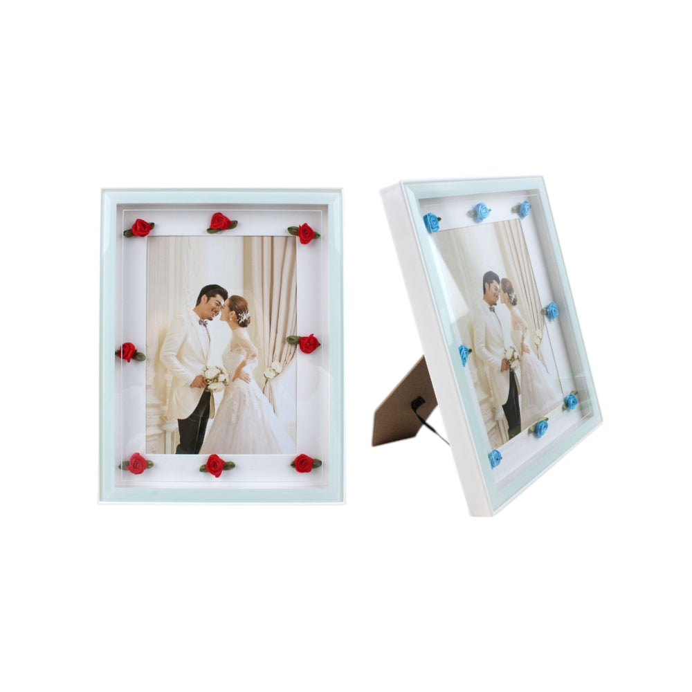 Marco de fotos elegante con borde blanco, 18 × 23 cm