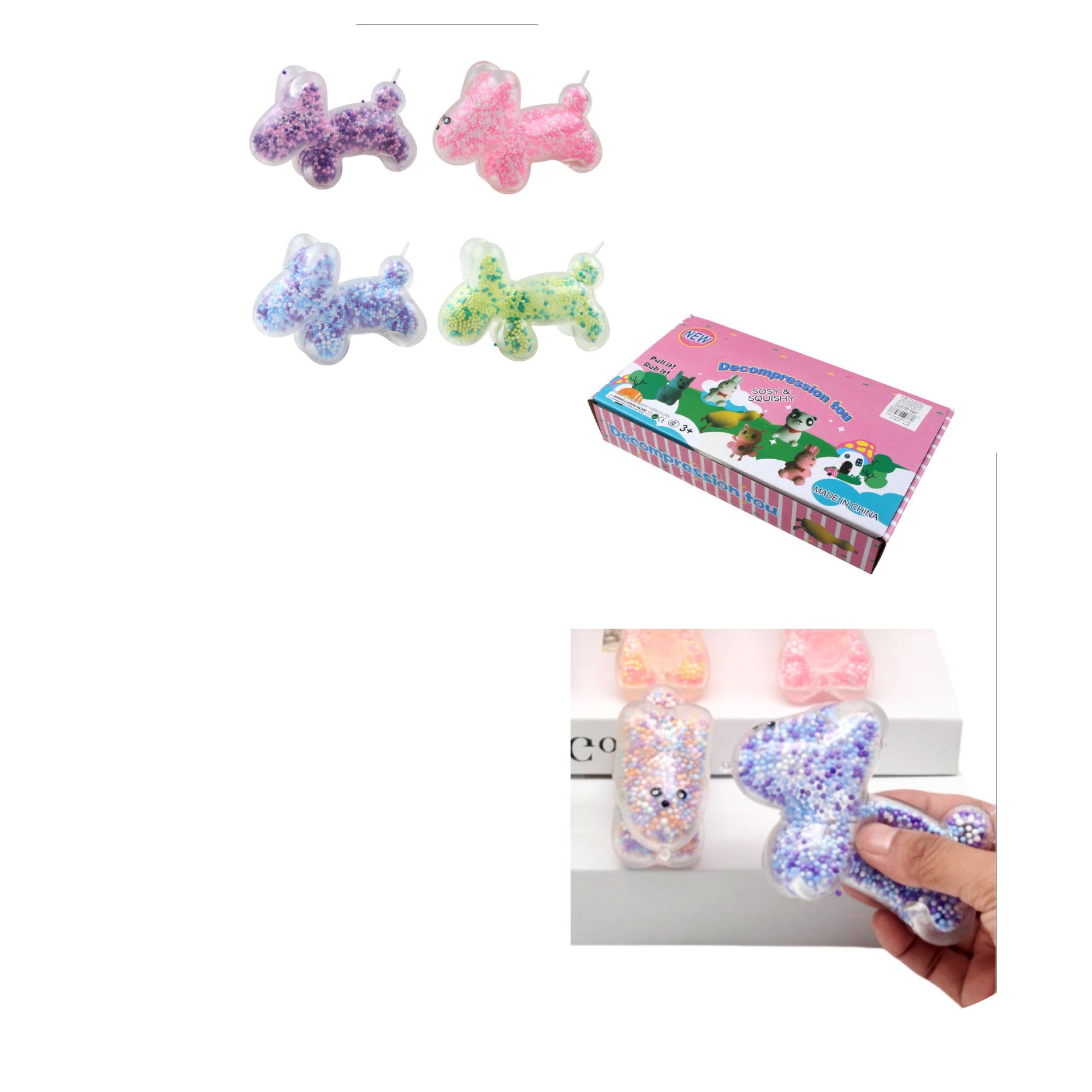 Juguete Antiestrés en Forma de Perrito con Microesferas