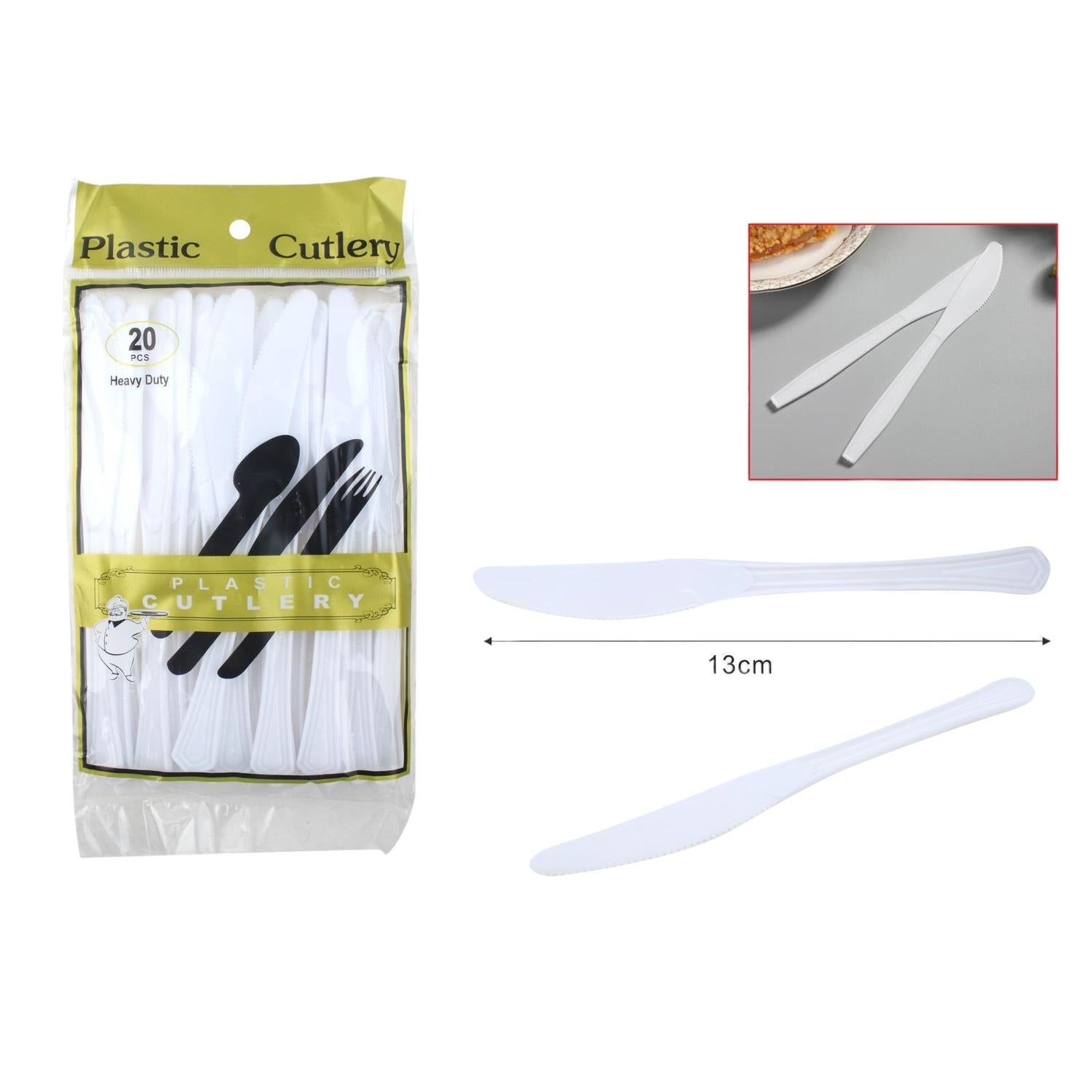 1 # Cuchillo Blanco 20 Piezas