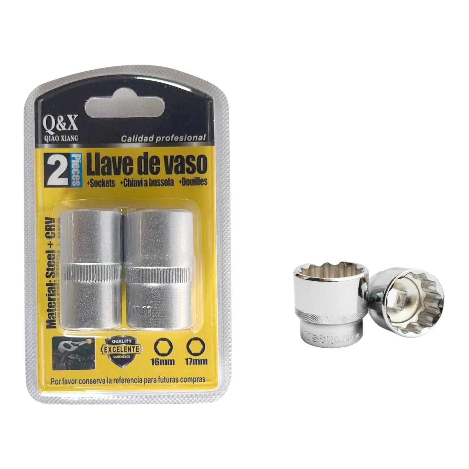 1/2 Manga Corta Especificación 16/17 Mm 2 Piezas