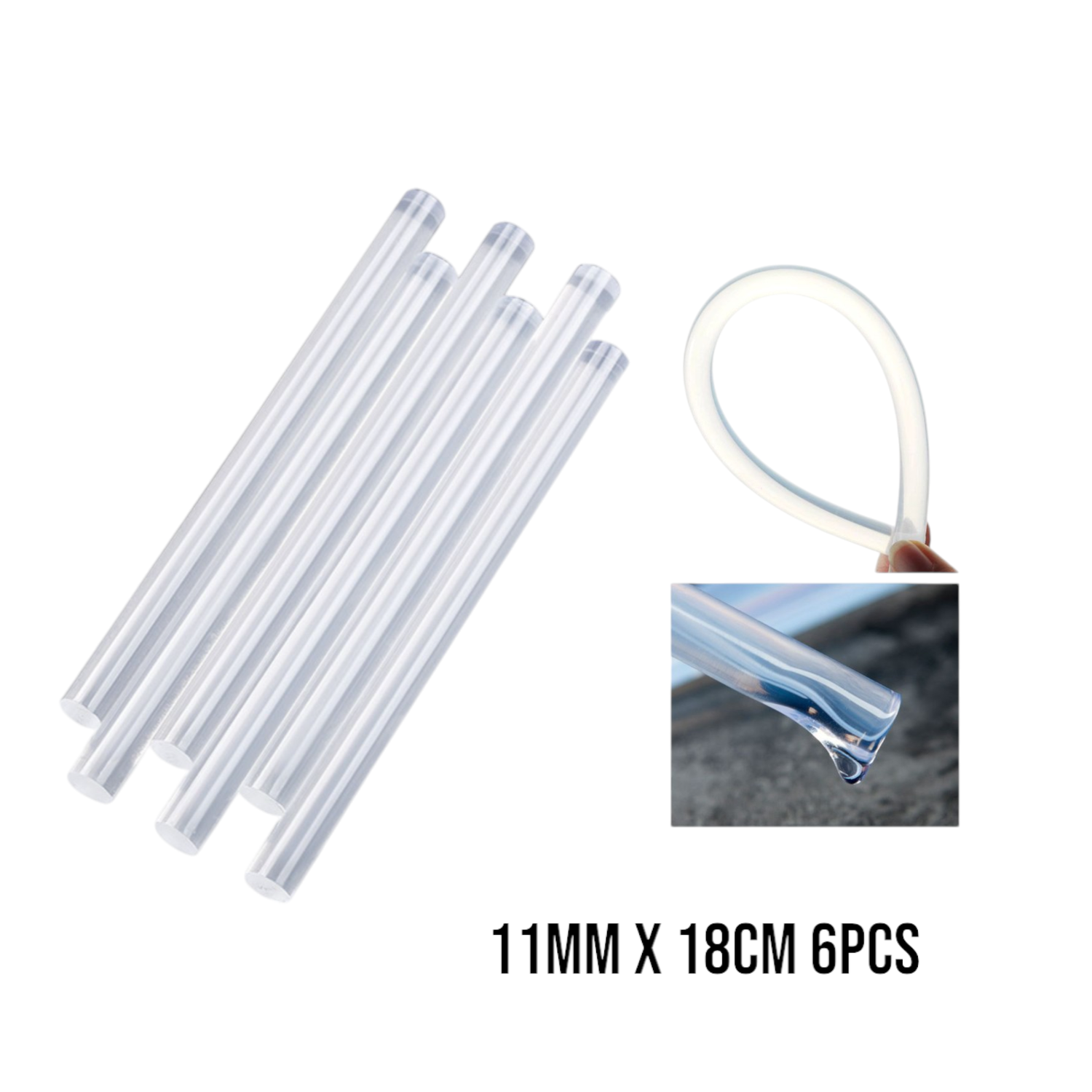 Barras de pegamento gruesas 1.1cm x 18cm (6 piezas)