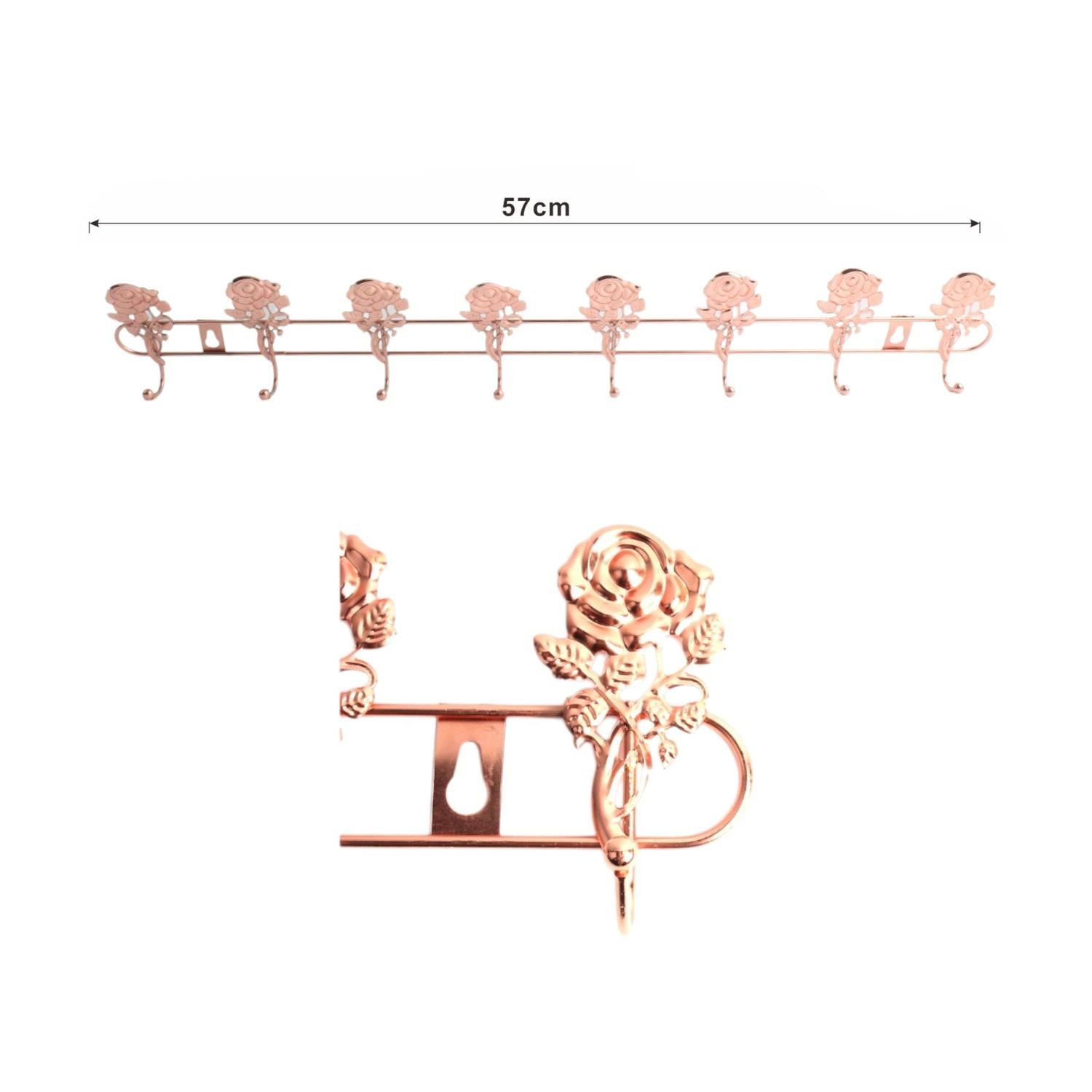 Lx119-Gancho De Oro Rosa De 8 Cabezas