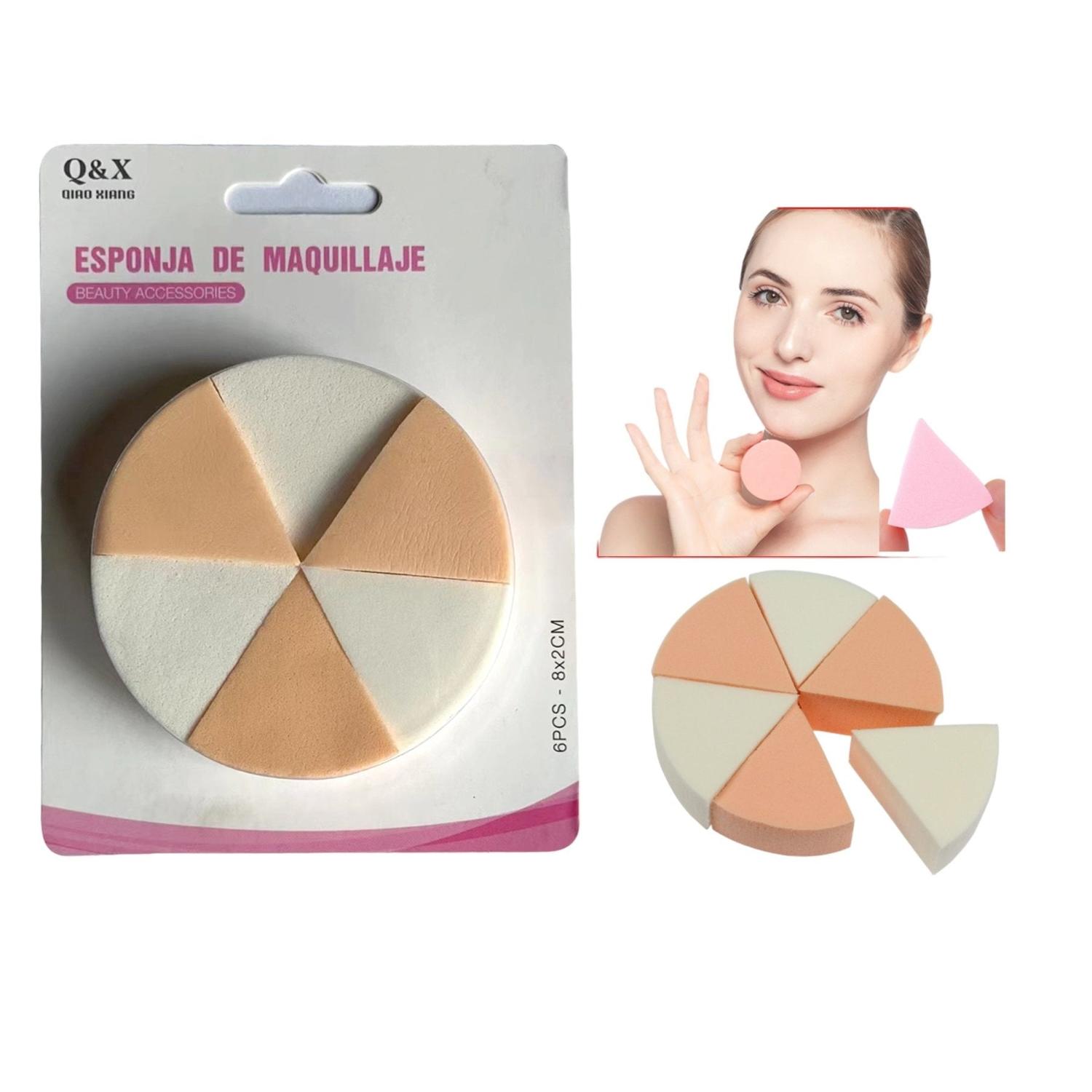 Esponja Para Maquillaje 6 Pcs