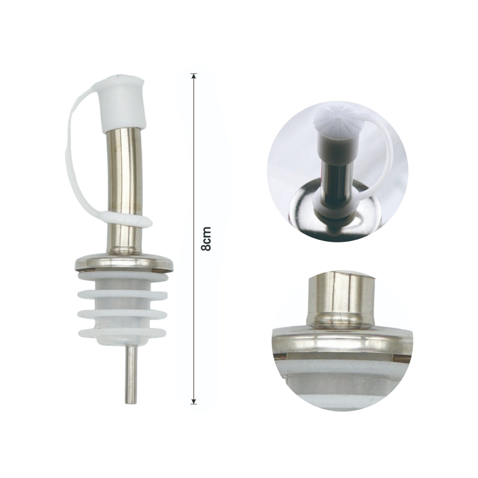 Tapón Dosificador para Botella con Tapa Blanca