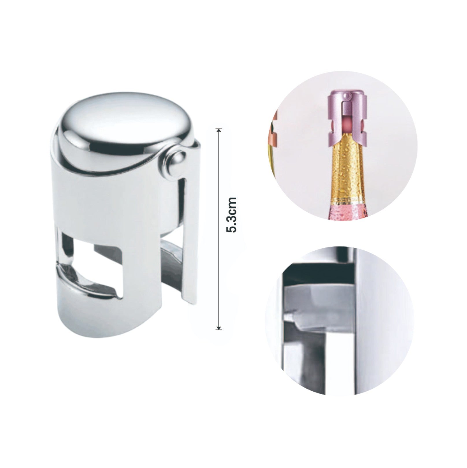 Tapón de Vino con Cabeza en Espiral Metálica