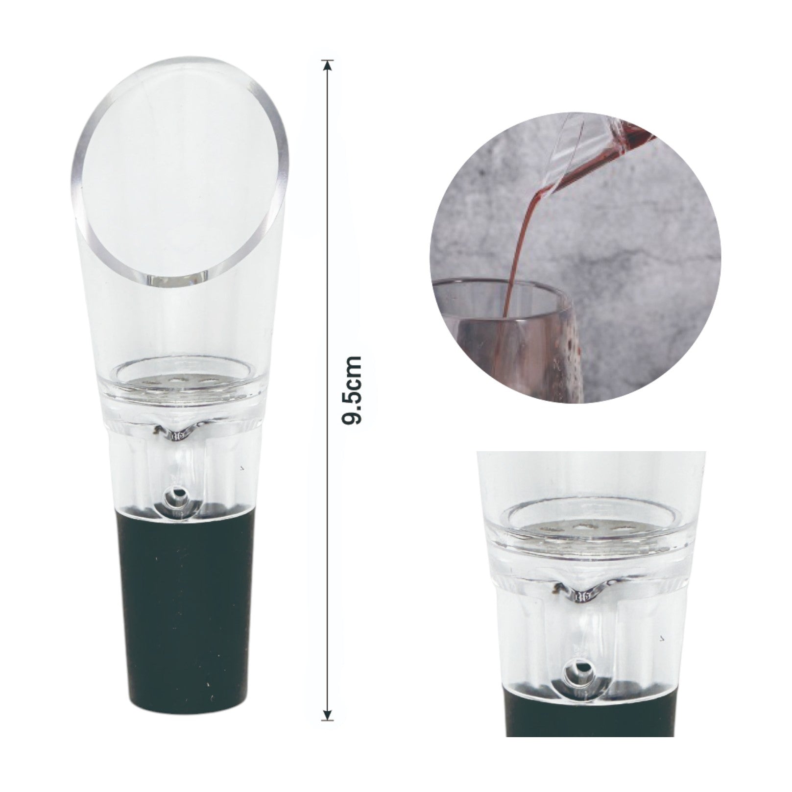 Vertedor de Vino Transparente 9.5 cm