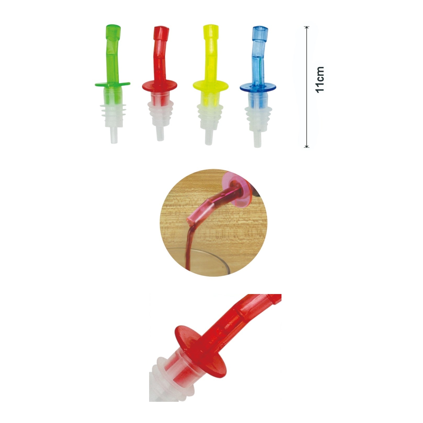 Set de 2 Vertedores de Vino Coloridos de Plástico