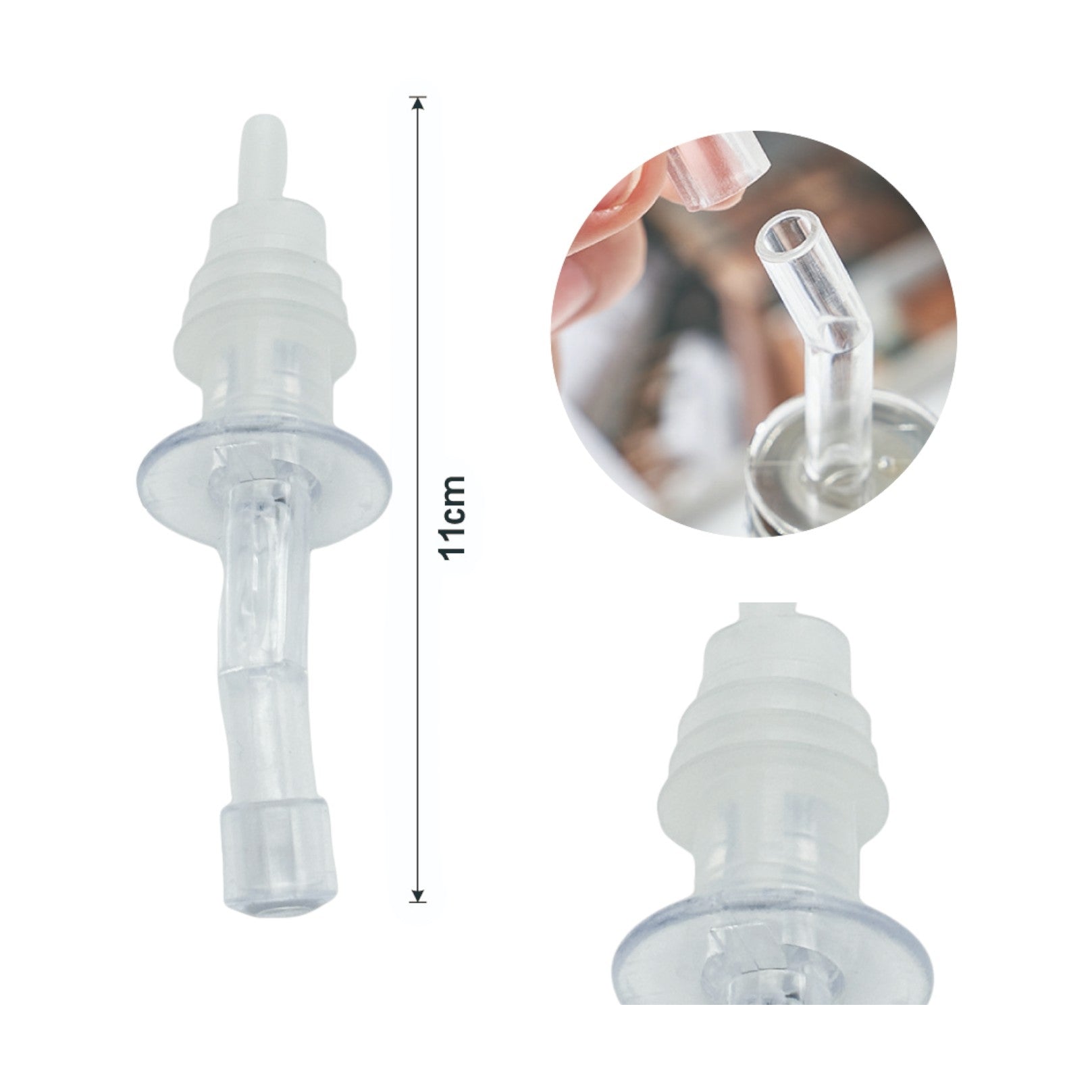 Set de 3 Vertedores de Vino Transparentes