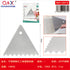 Rasqueta pastel triangular agujeros gruesos acero inox