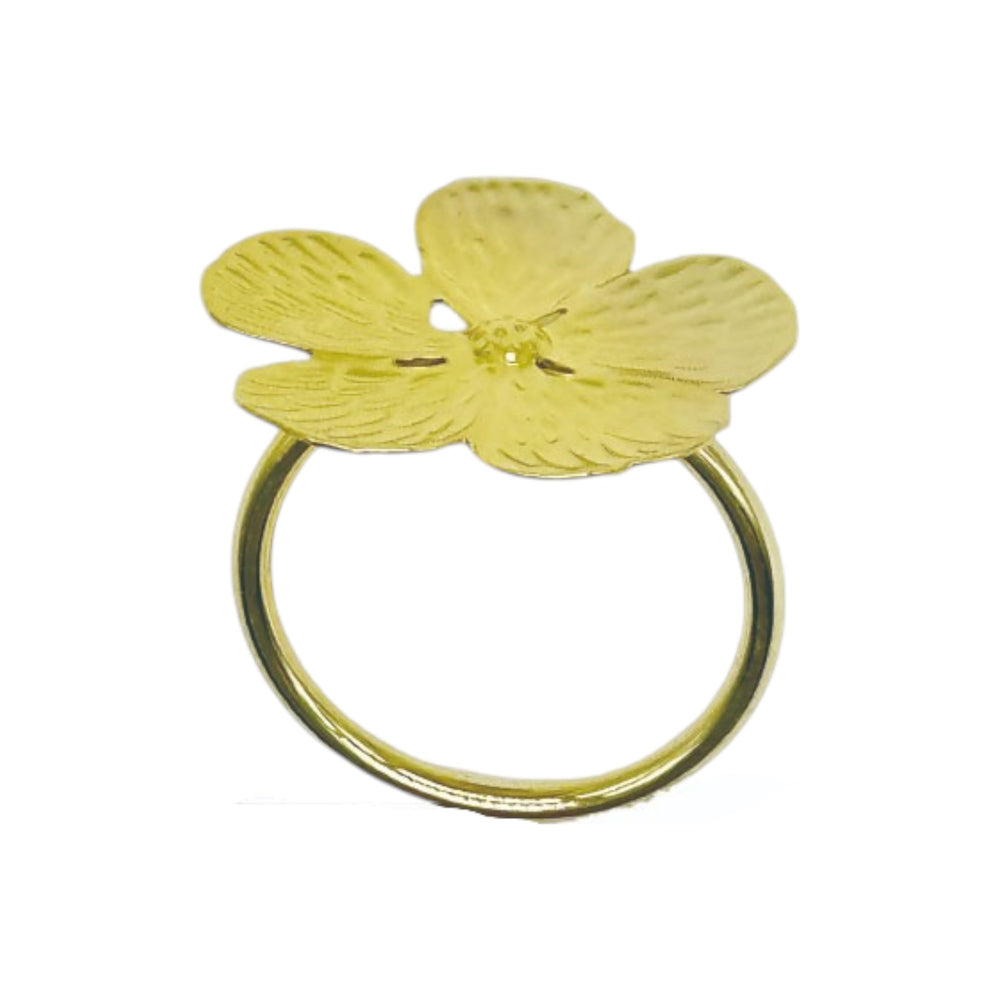 Anillo para servilletas con diseño de flor de 4 piezas