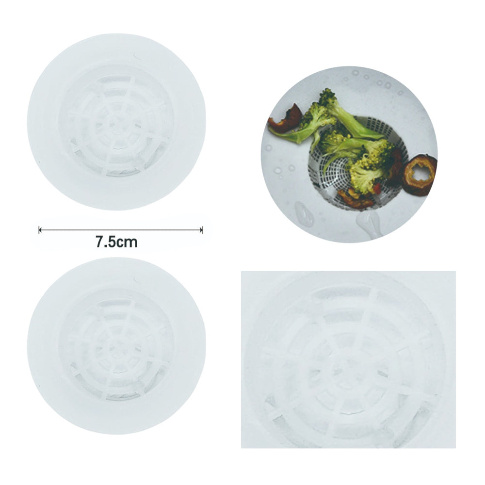 Tapon de drenaje de plastico transparente blanco de 2 piezas, 7.5 cm