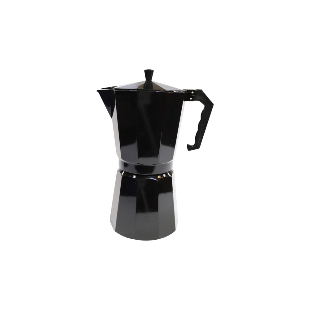 Cafetera de aluminio negra de 2 tazas