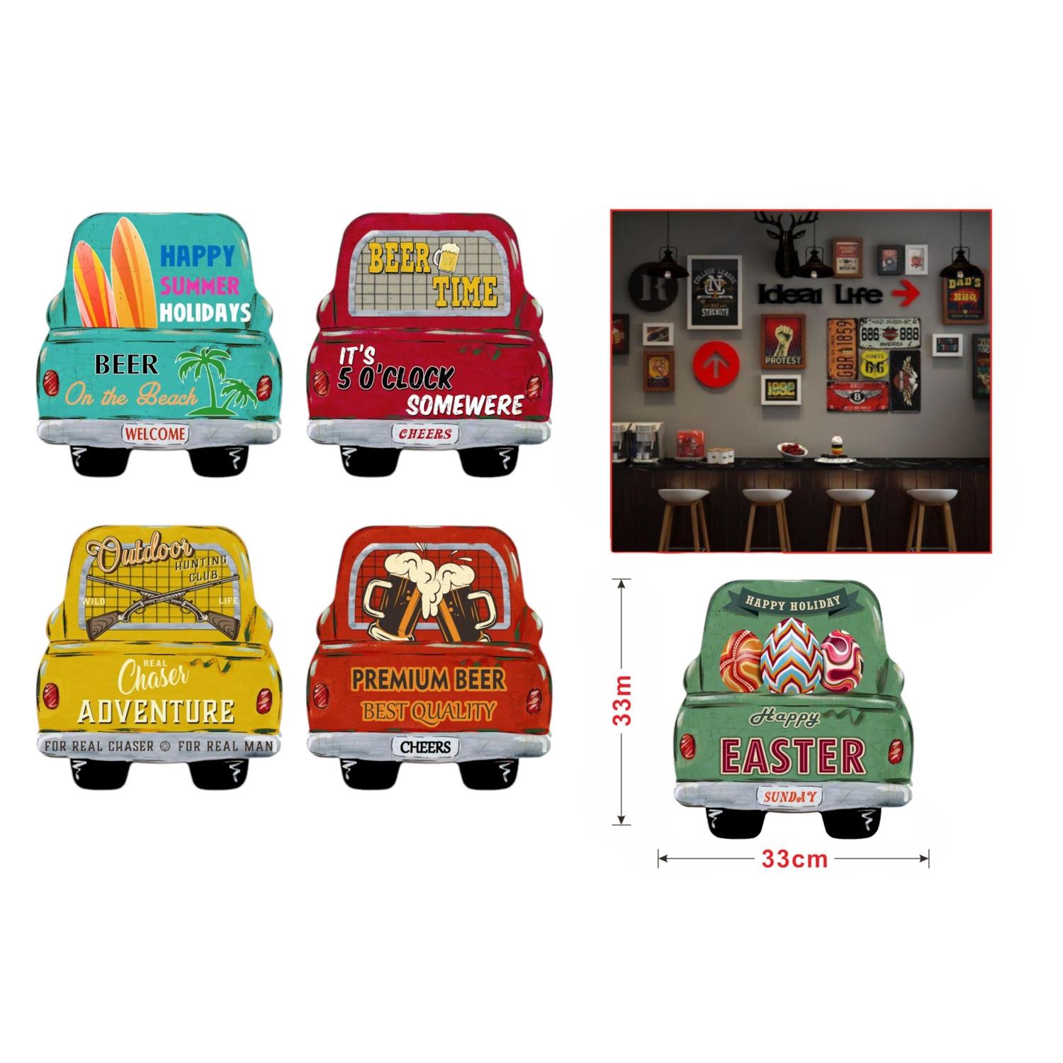 Colgante decorativo de maletero vintage 30X30 cm