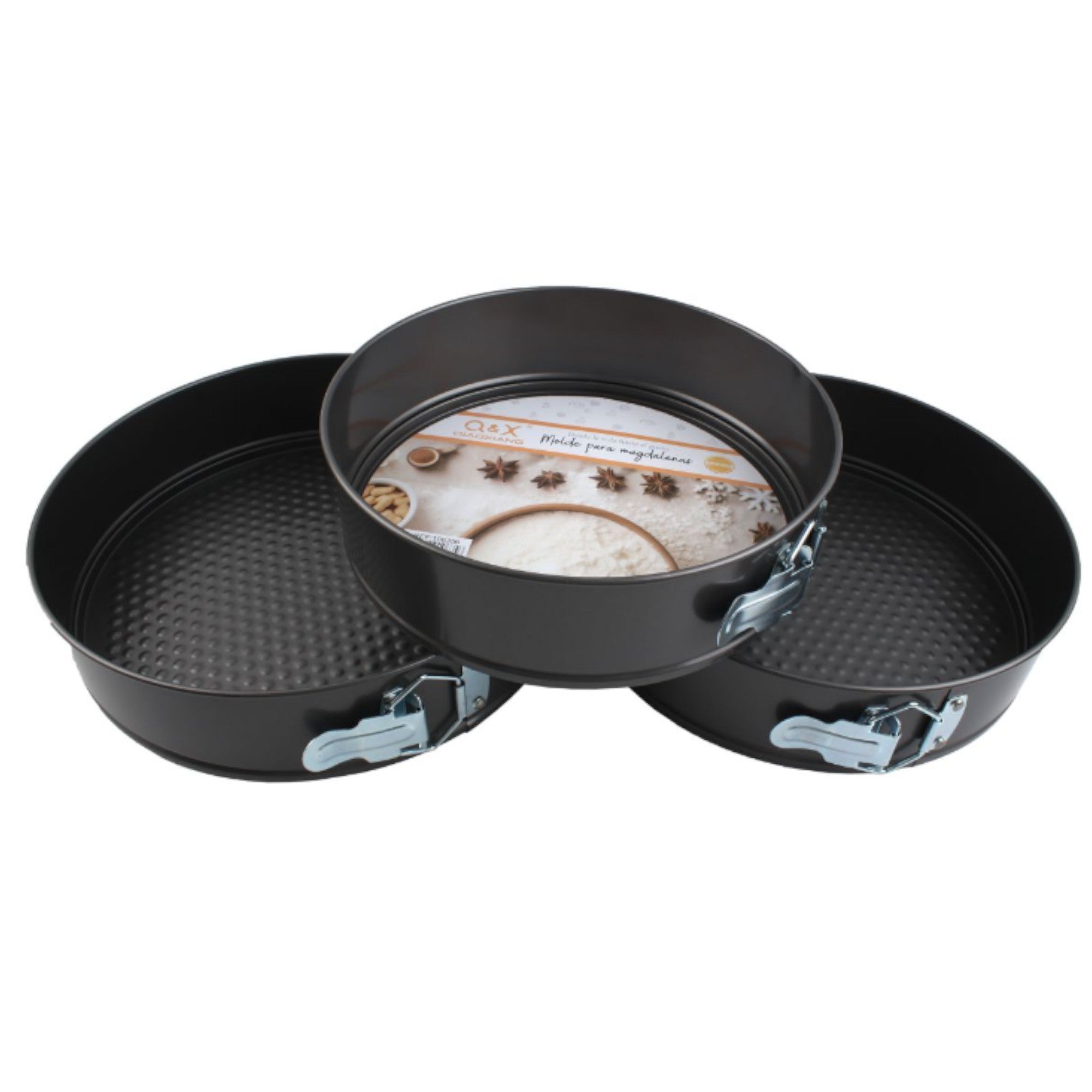 Set 3 moldes pastel redondos 24 / 26 / 28 cm