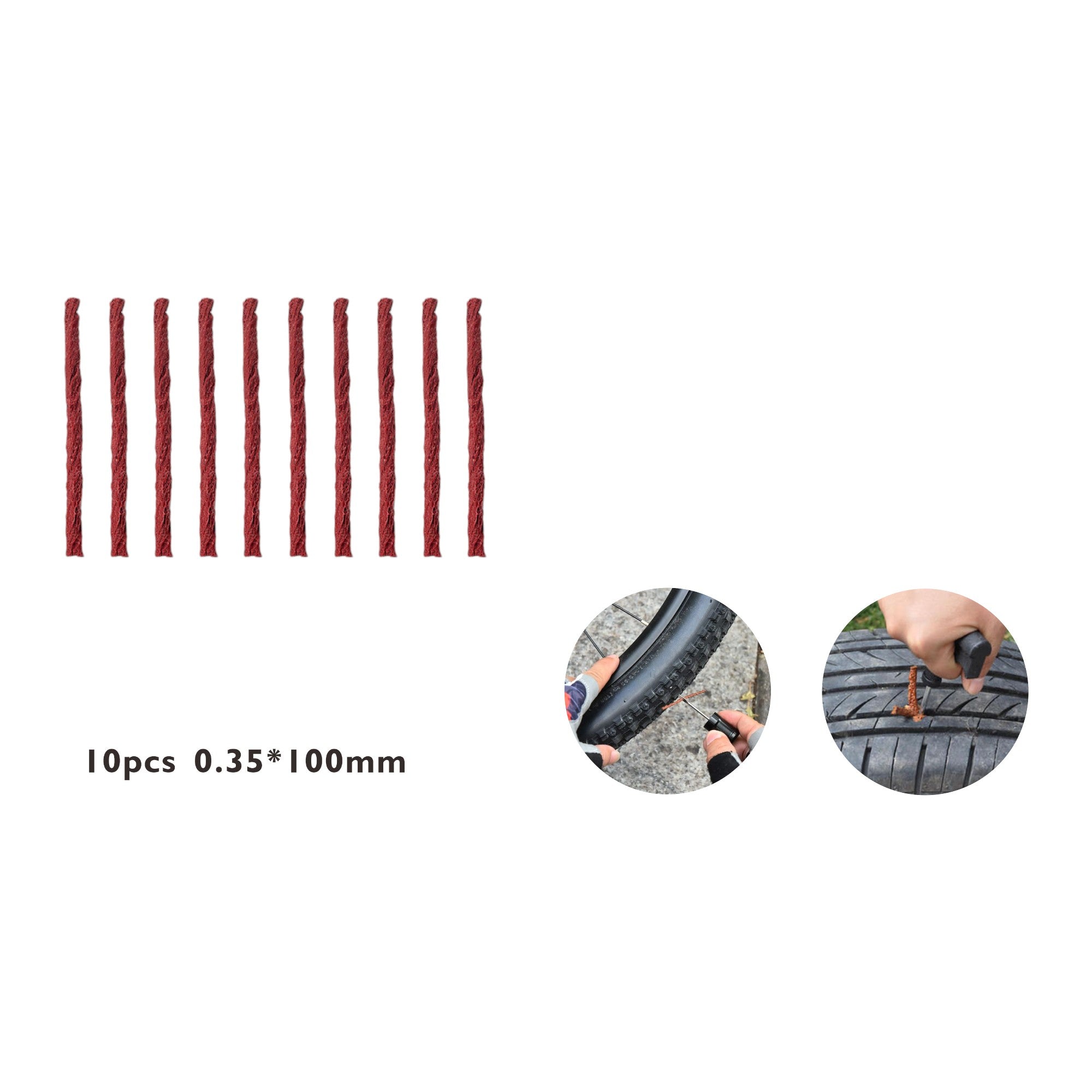 Tiras de Reparación para Neumáticos – 10 Piezas