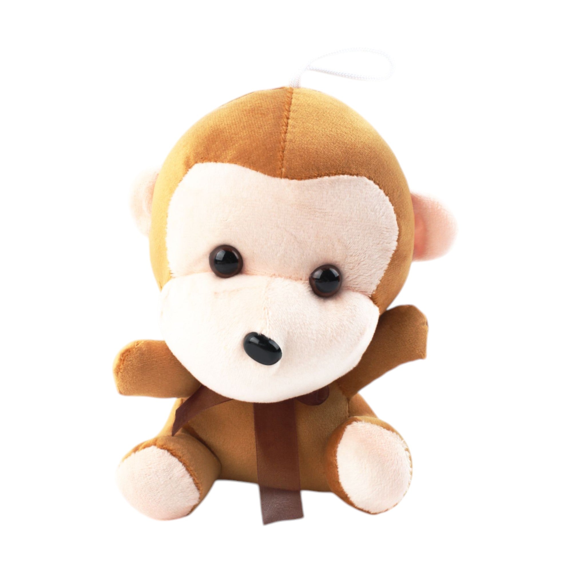 Peluche de Mono Suave con Cinta - 17 cm