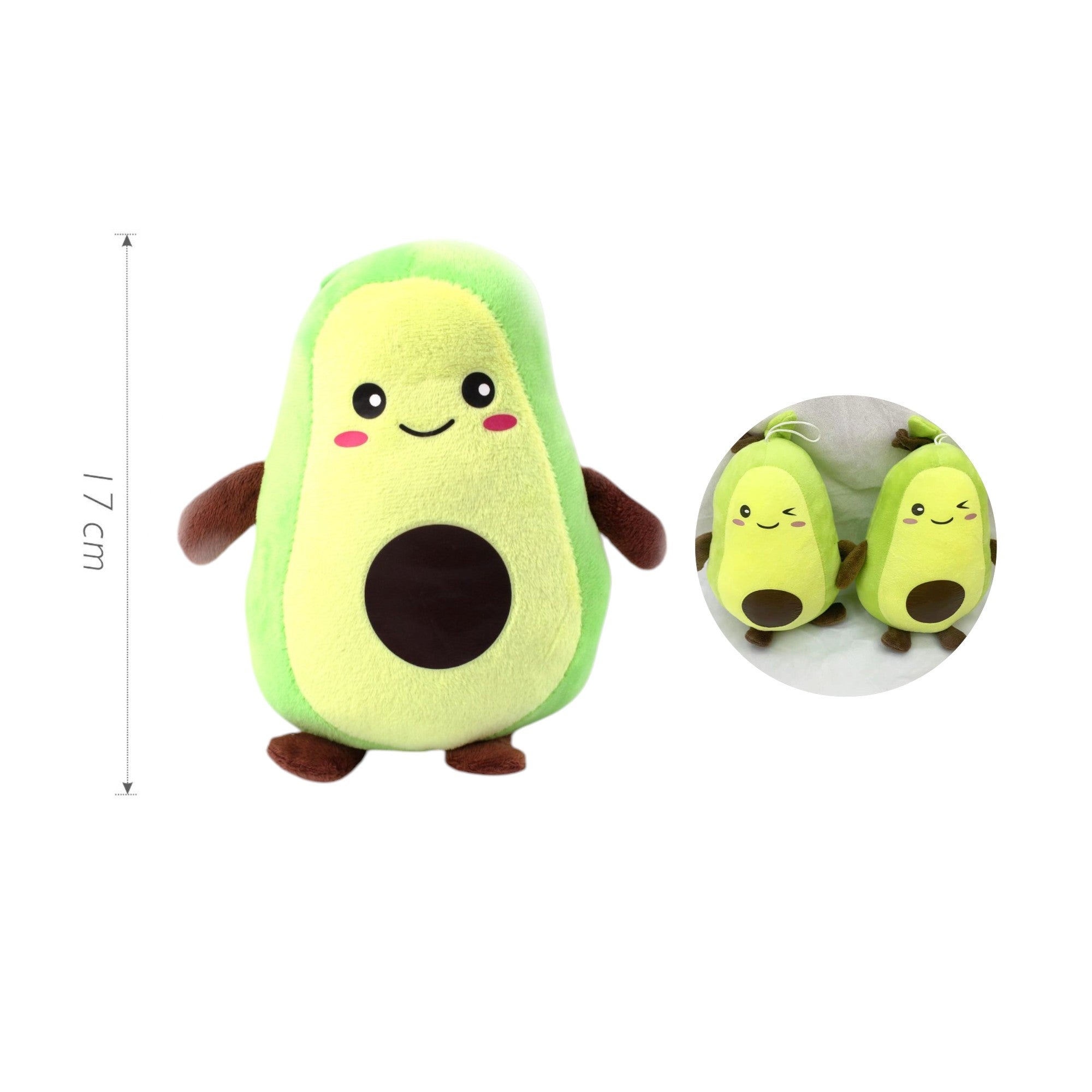 Peluche de Aguacate Sonriente - 17 cm