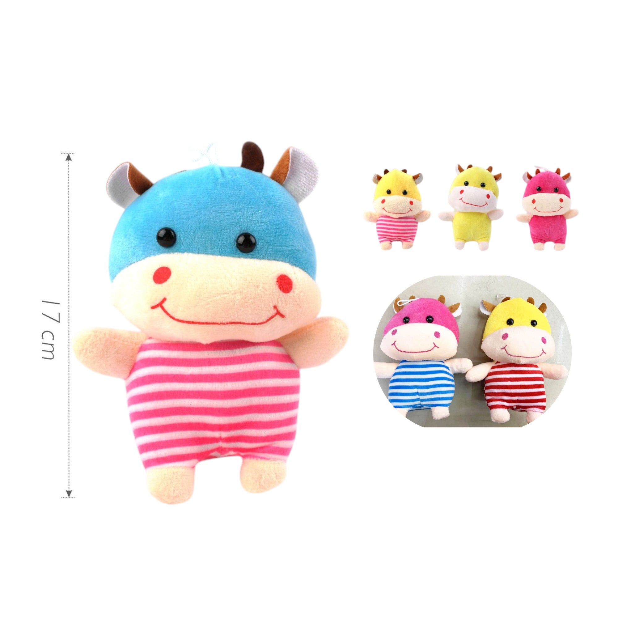 Peluche de Vaquita Colorida - 17 cm