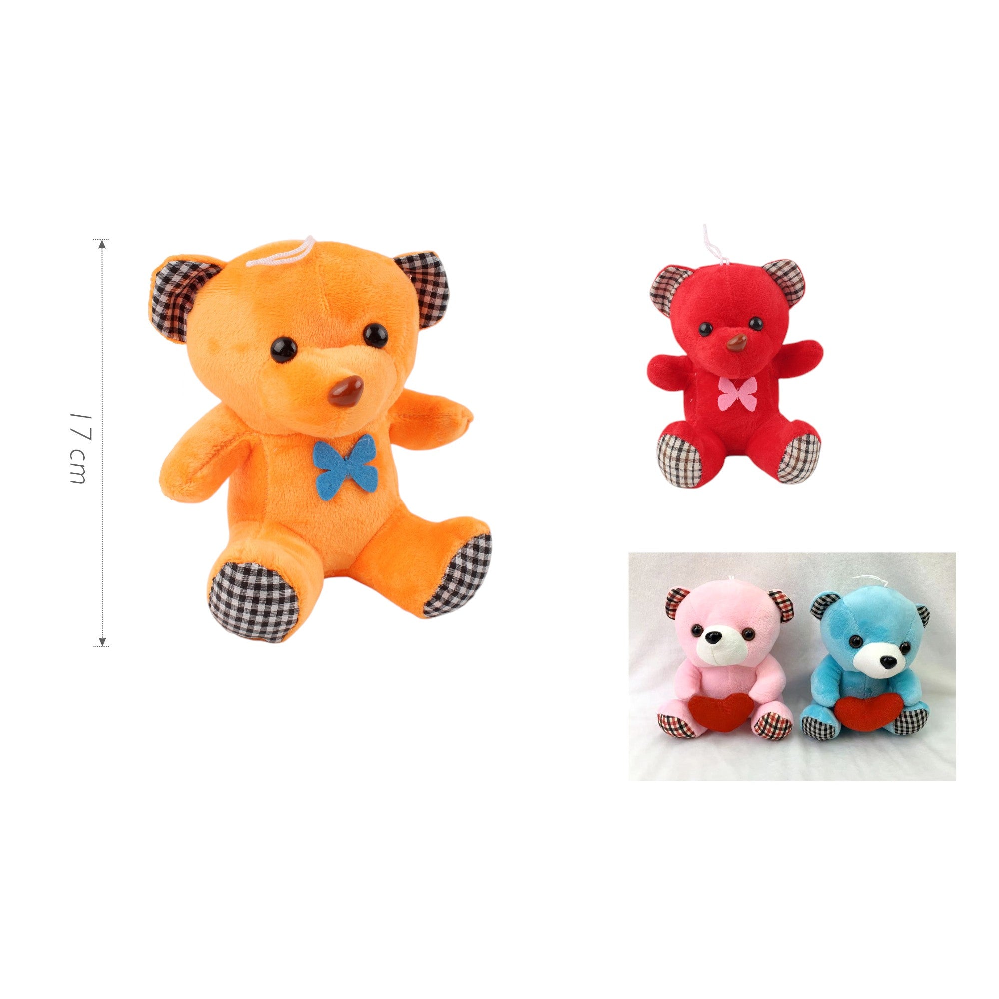 Peluche Osito con Lazo - 17 cm