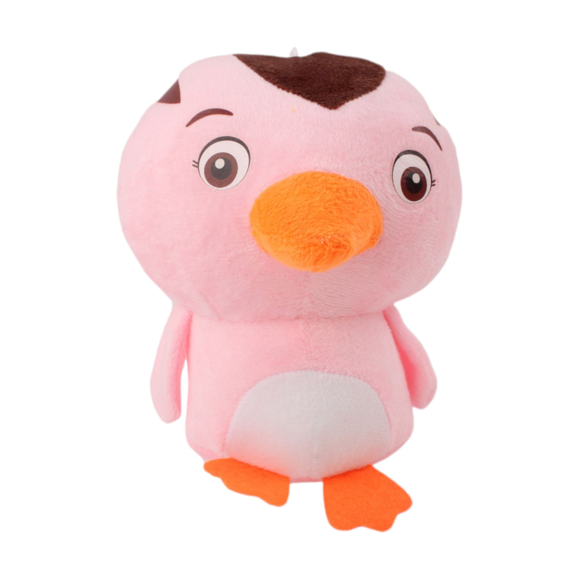 Peluche Pájaro Colorido con Pico Naranja - 17 cm