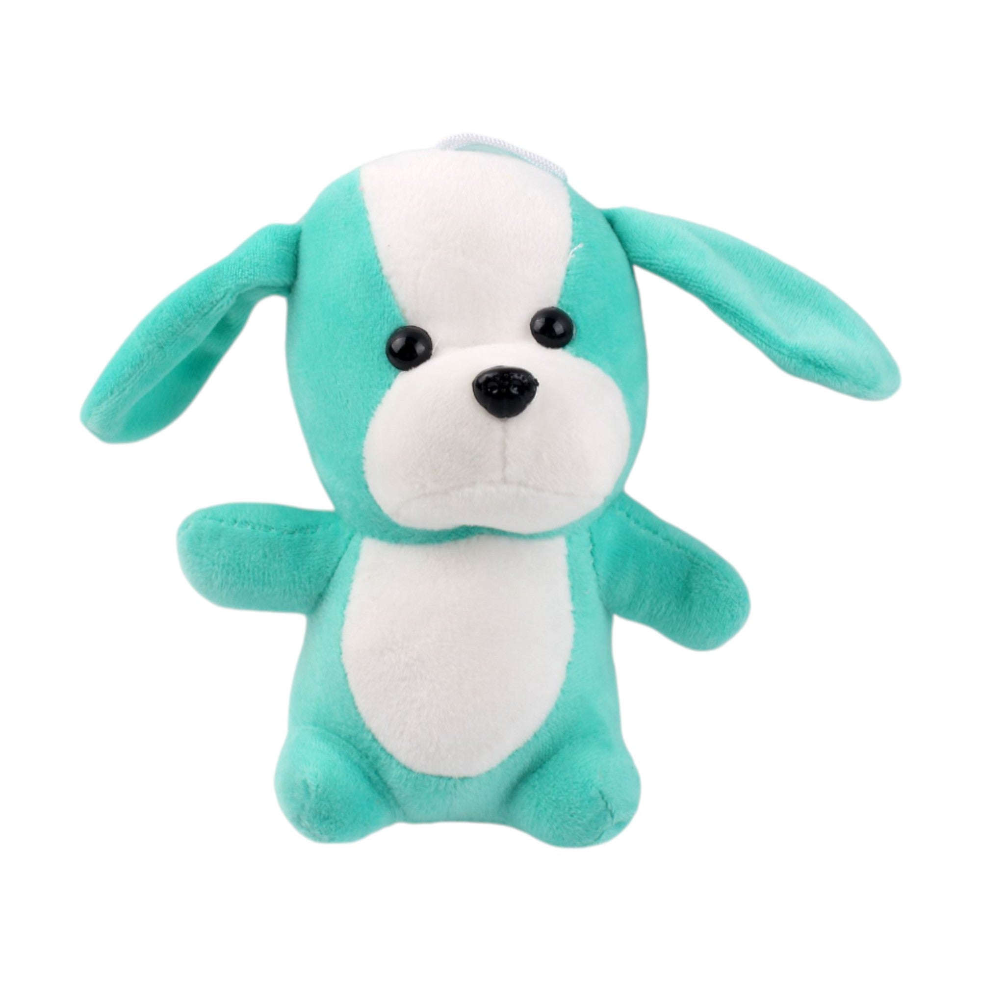 Peluche Perrito Azul Verdoso de Felpa 17 cm