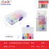 Pack x 12 Kit botones resina 10 compartimentos 100PC multicolor