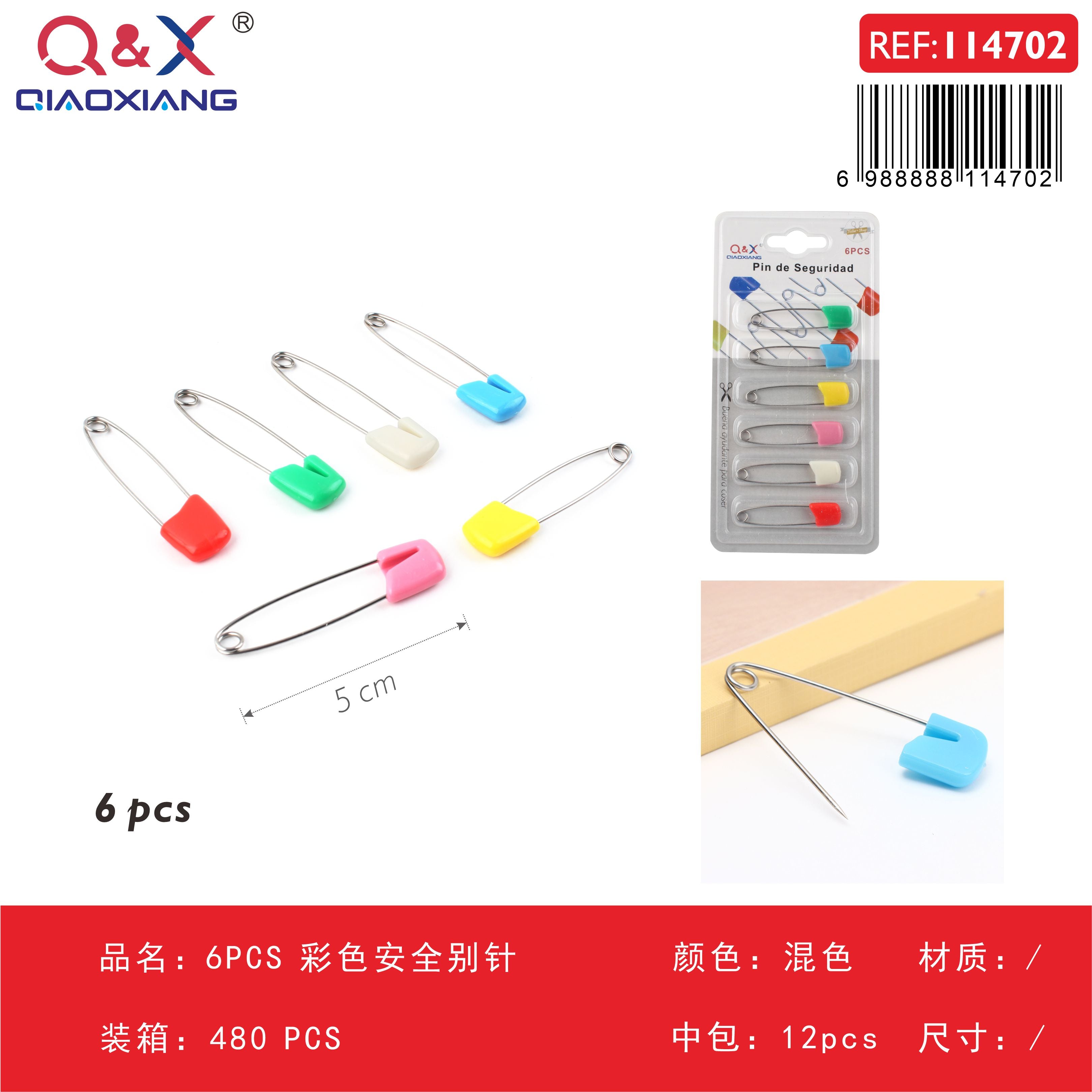 Pack x 12 Alfiler seguridad multicolor 6PCS
