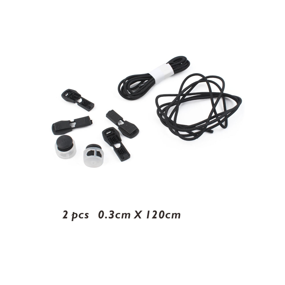 Cordones elásticos redondos para niños 0.3CM*120CM negro/blanco