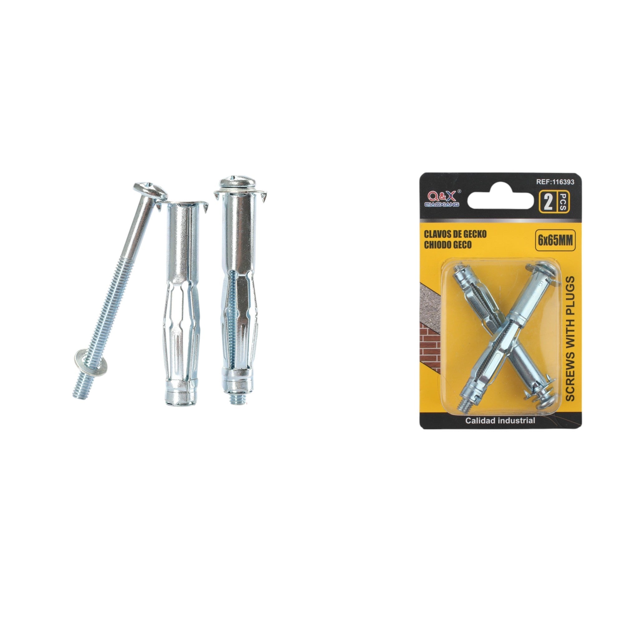Anclaje hueco tipo I 6×65 mm 2 pcs