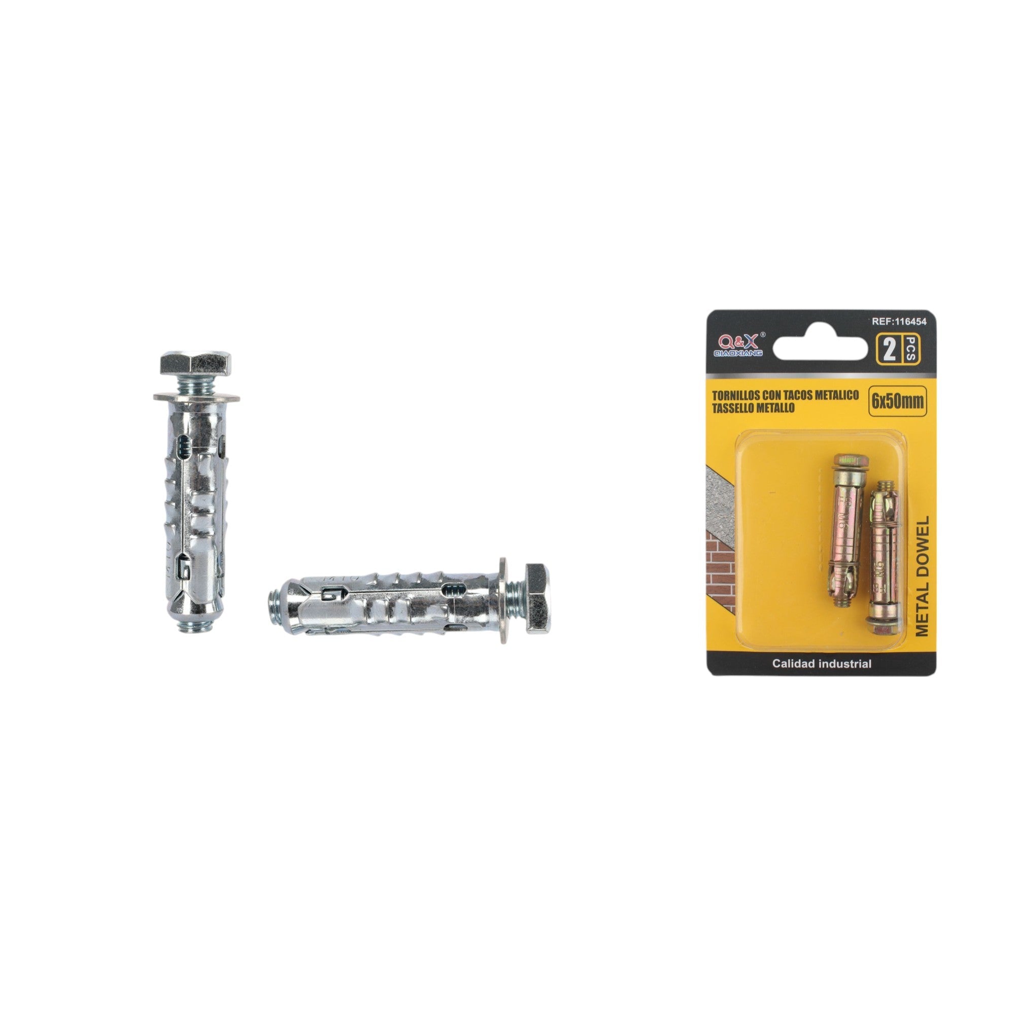 Anclaje metálico 6×50 mm 2 pcs