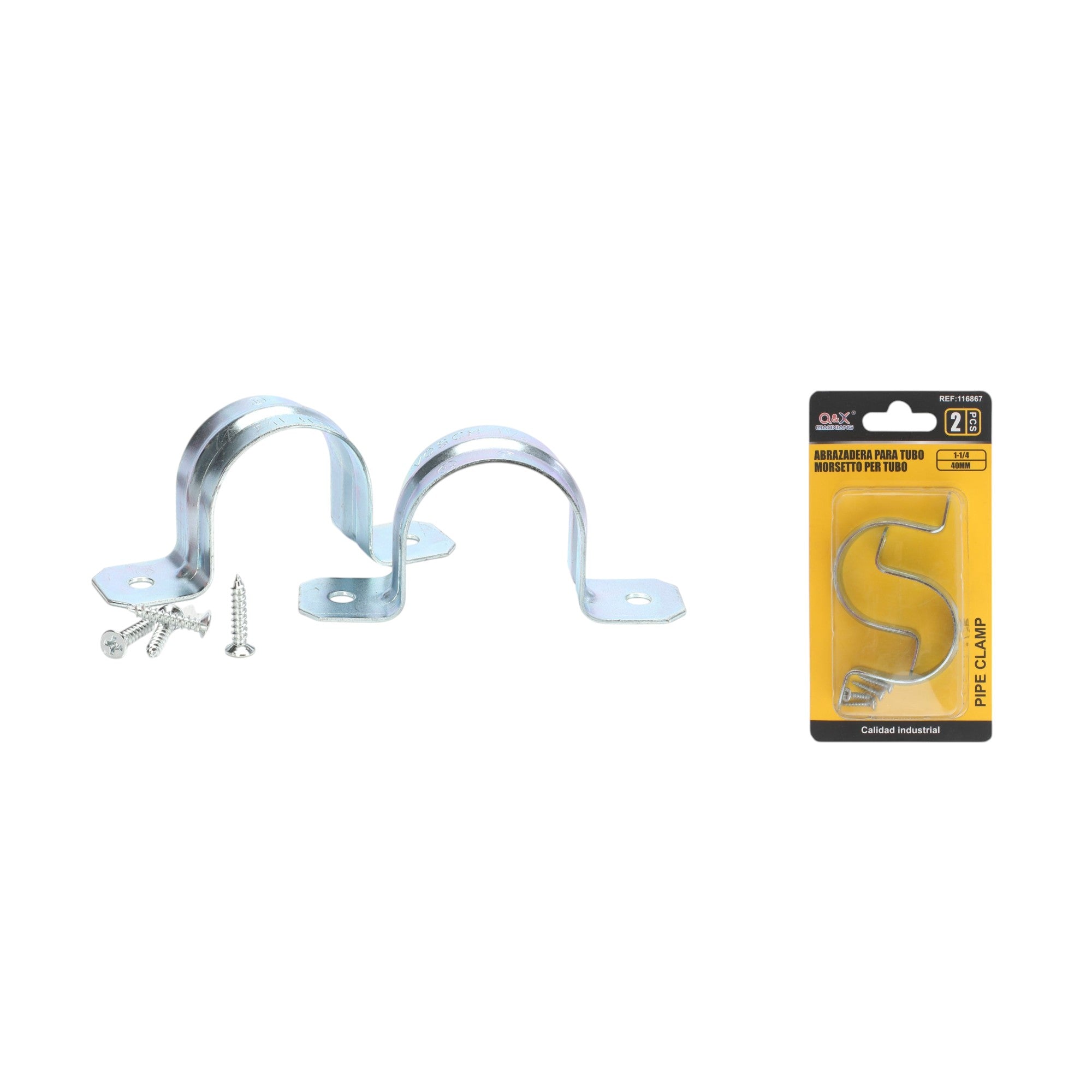 Abrazadera de tubo de dos orejas 2PCS 1-1/4