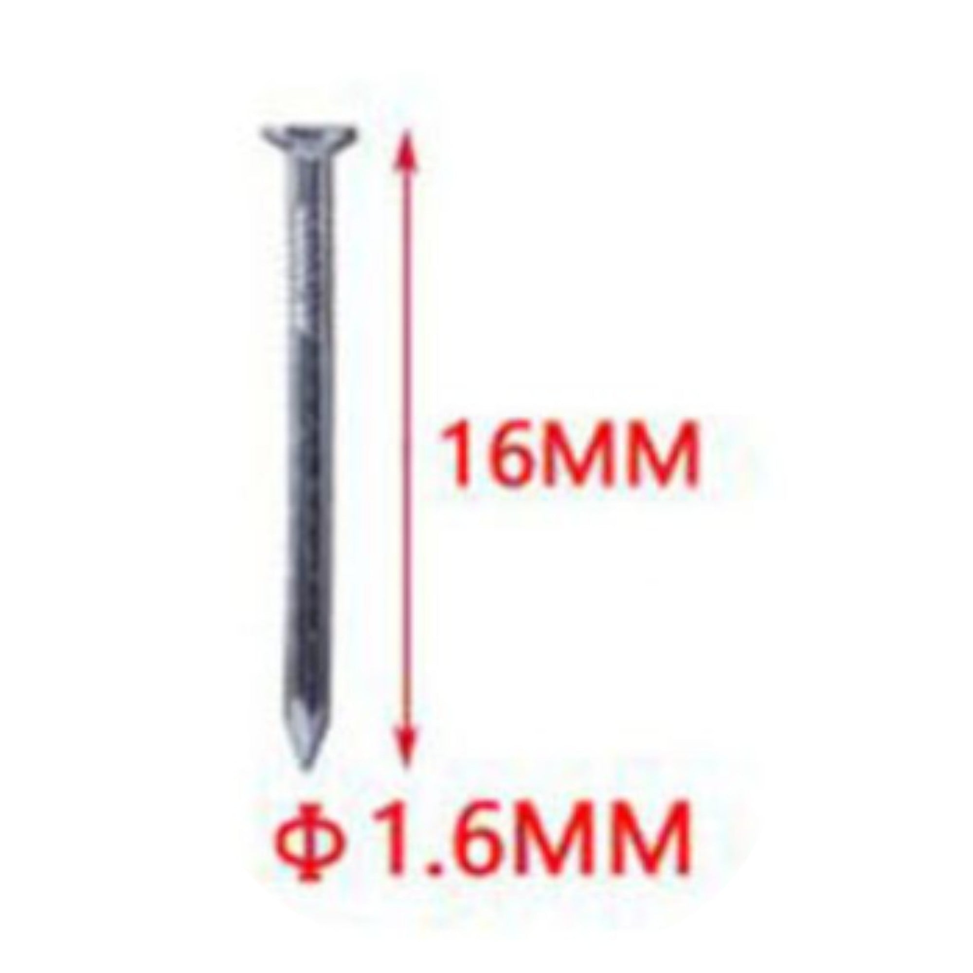 Clavo de acero 1.6×16 mm 120 pcs