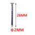 Clavo de acero 2×26 mm 70 pcs
