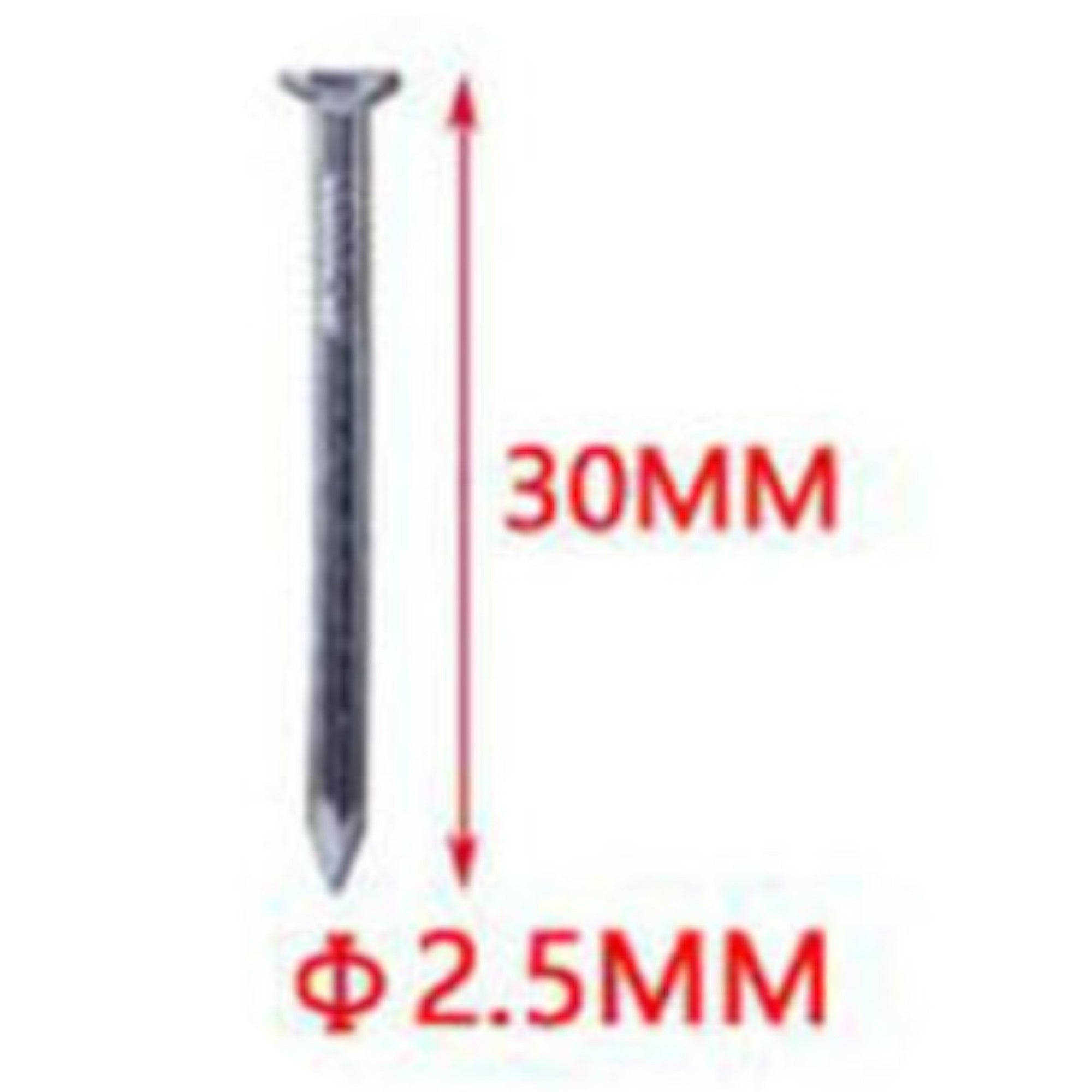 Clavo de acero 2.5×30 mm 38 pcs