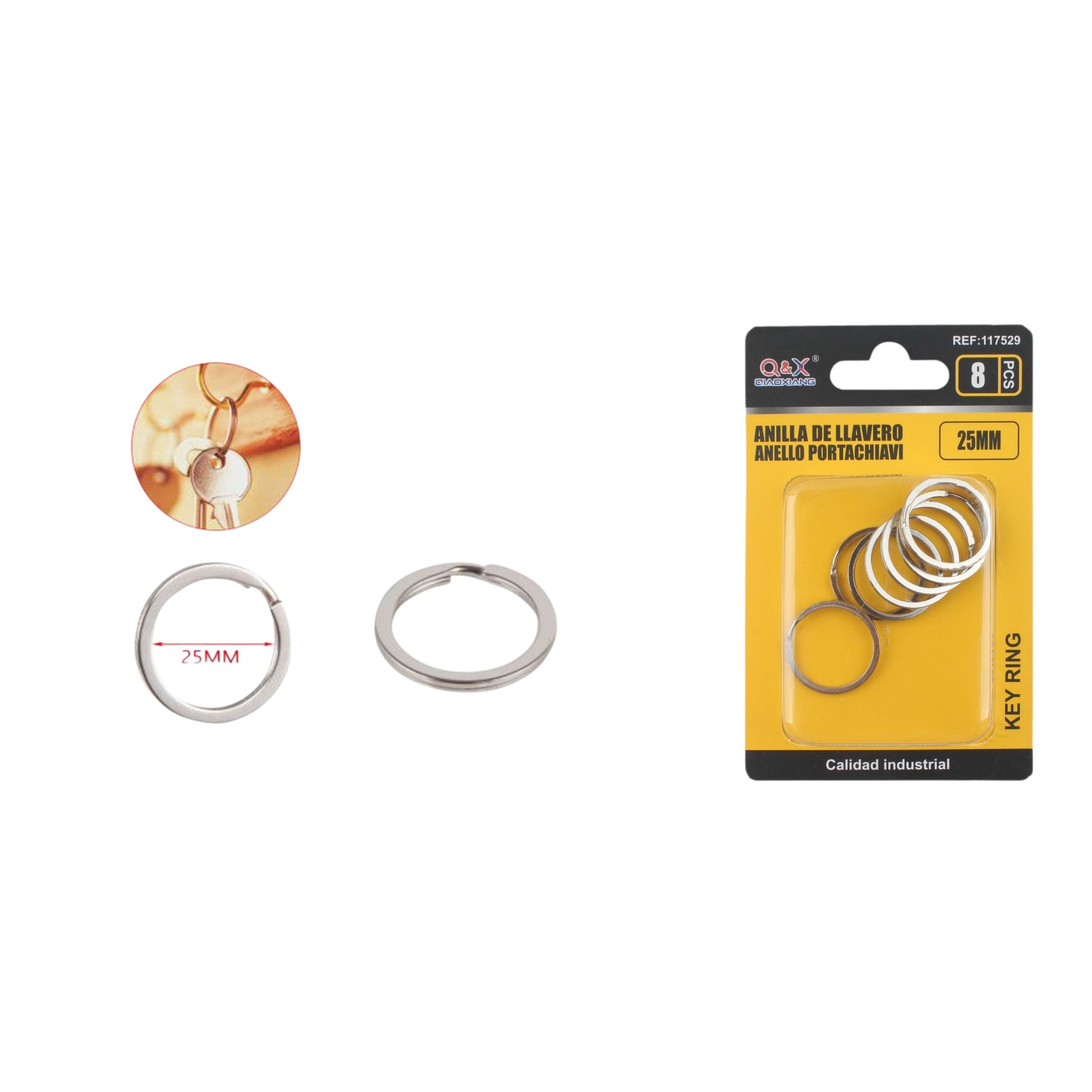 Anilla plana para llaves 8PCS 25MM