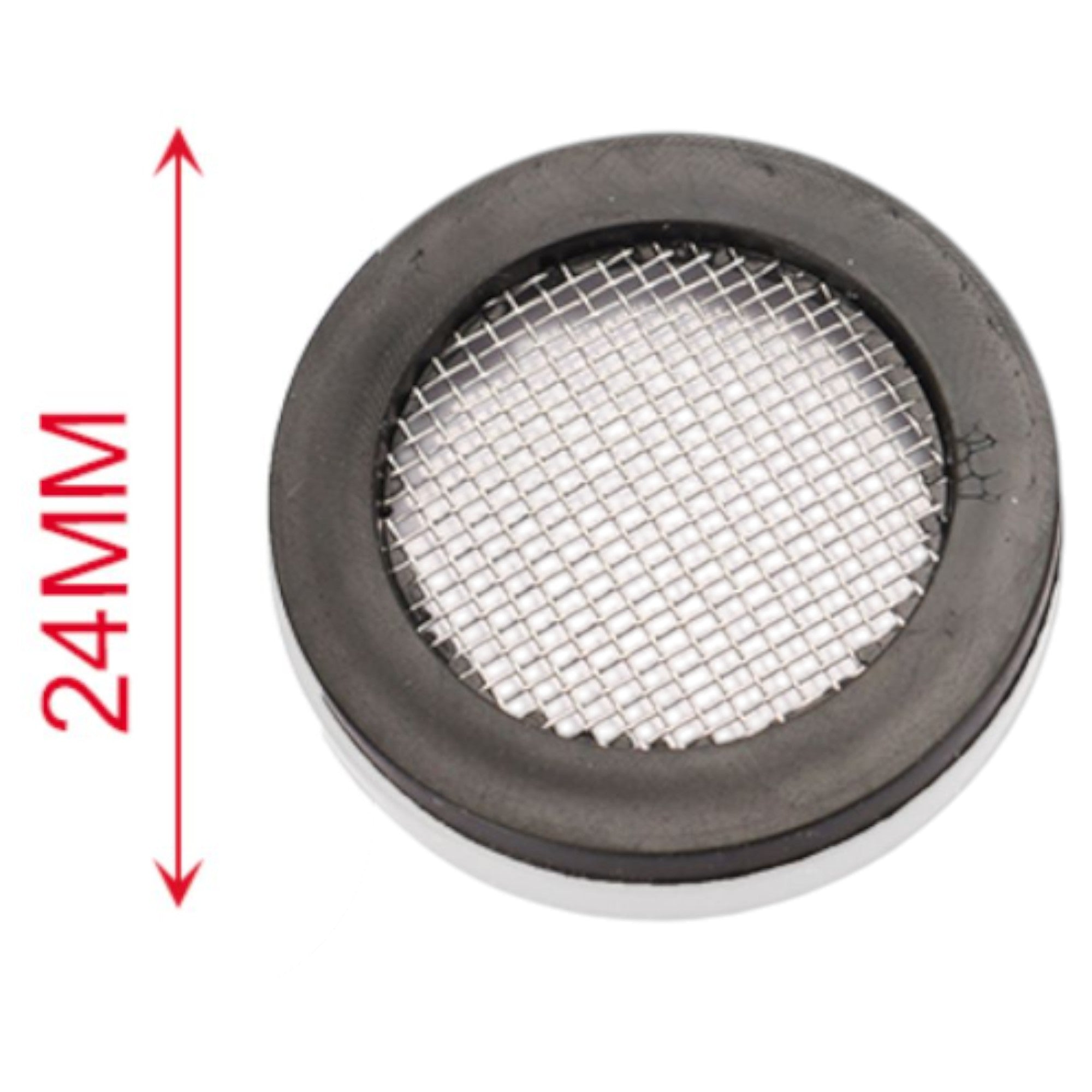 Arandela de malla negra 24 mm 5 pcs