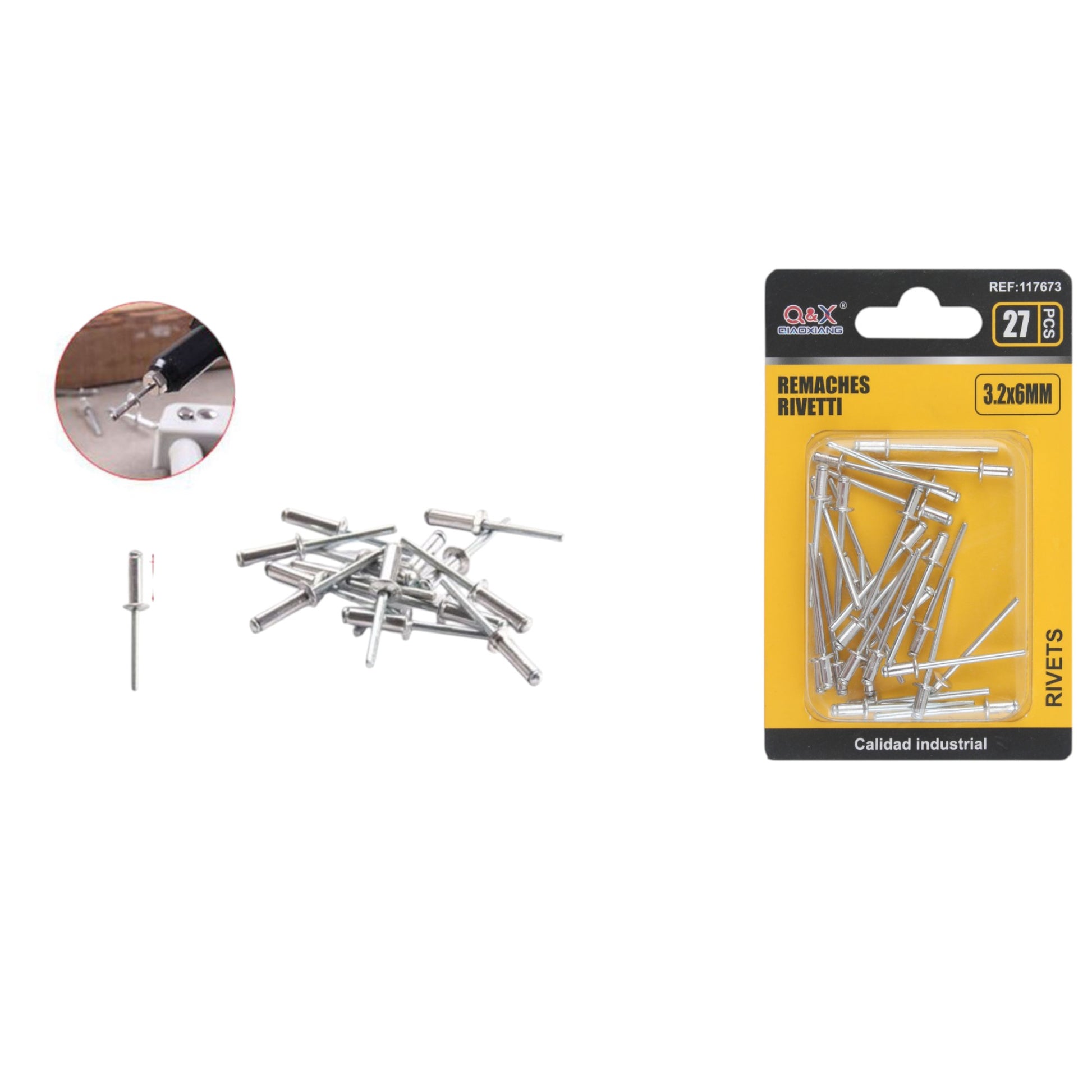 Remaches pop 27PCS 3.2*6MM