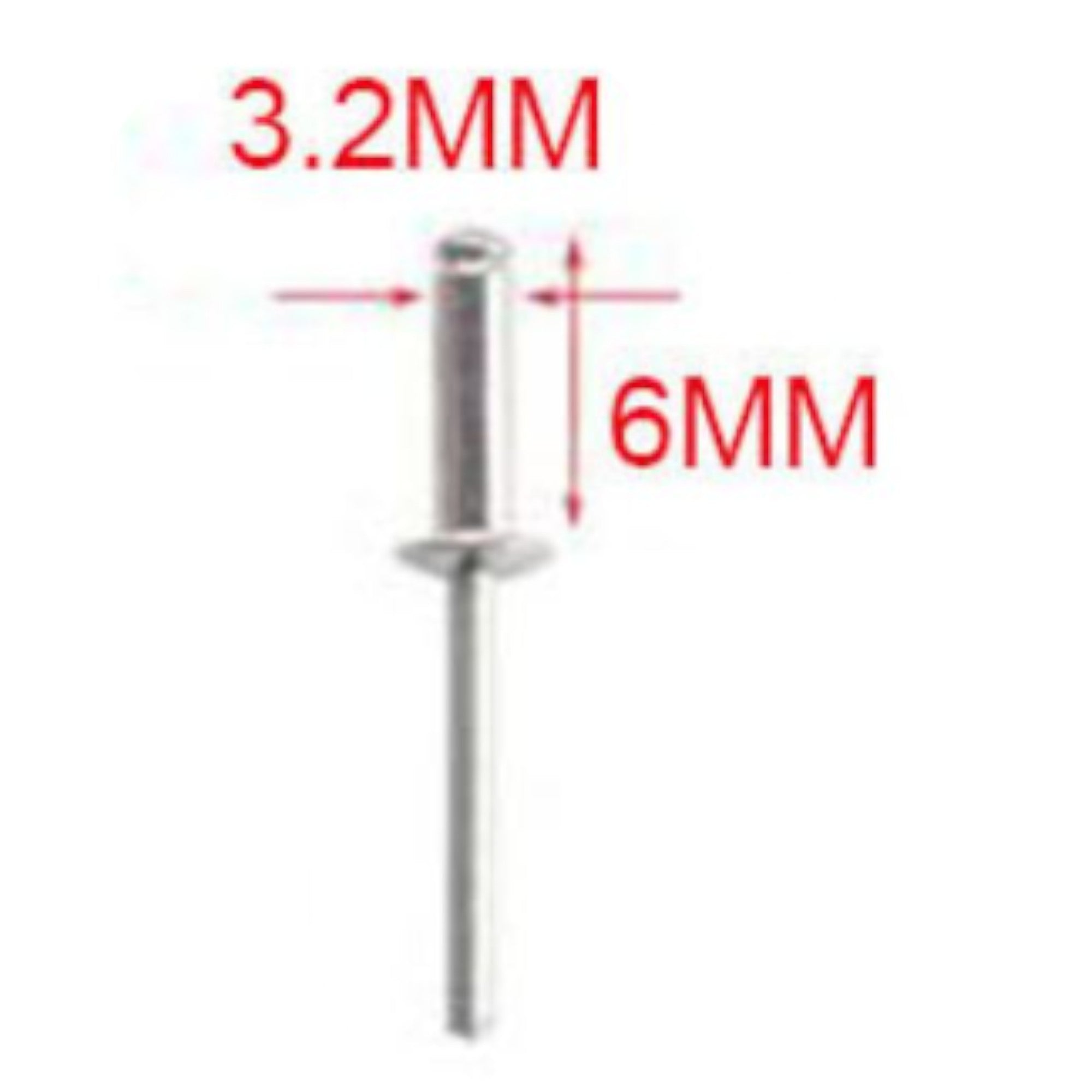 Remache pop 3.2×6 mm 27 pcs