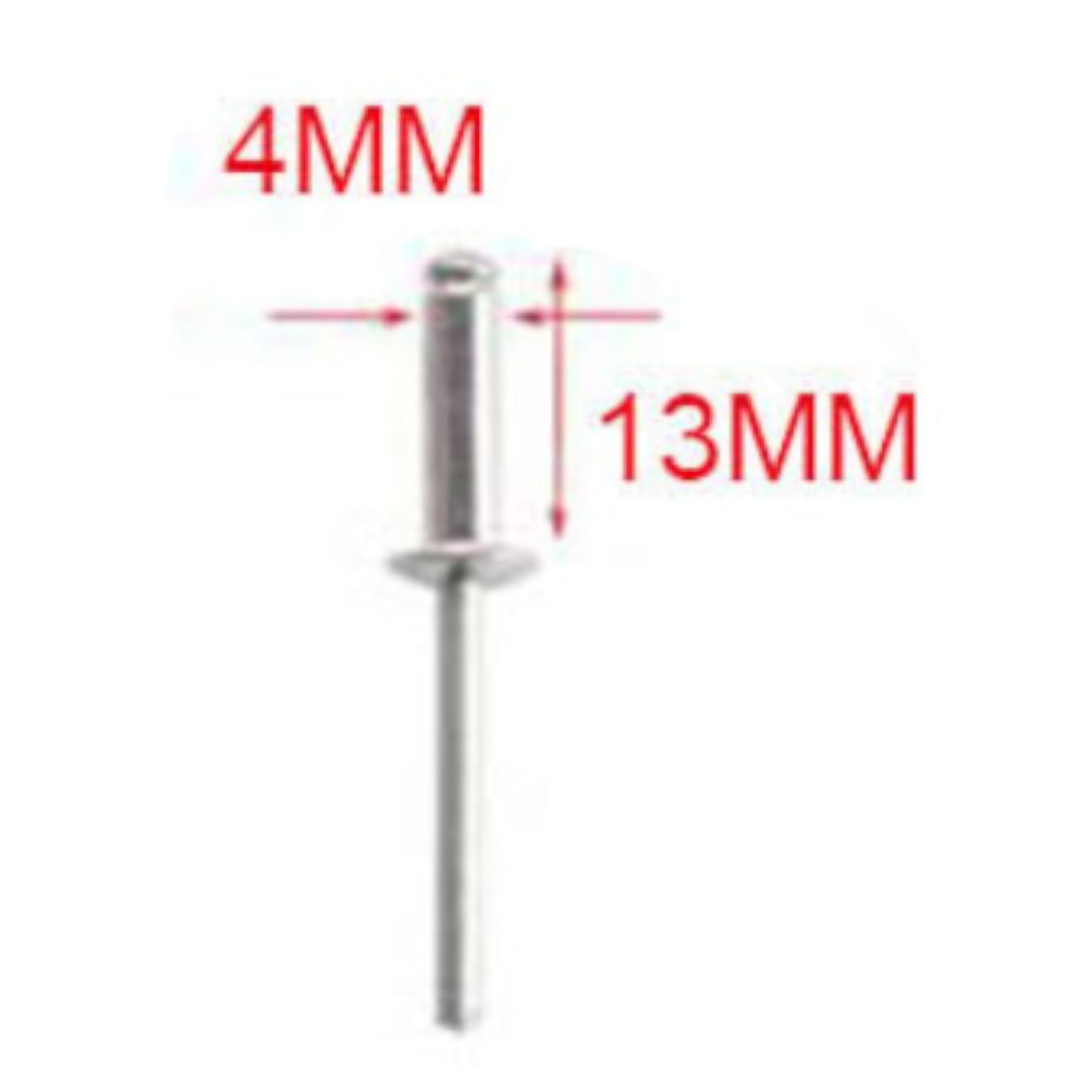 Remache pop 4×13 mm 18 pcs