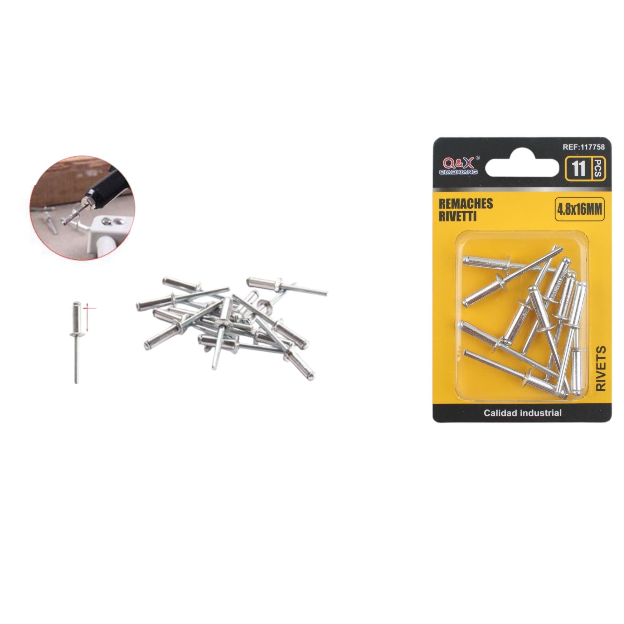 Remache pop 4.8×16 mm 11 pcs