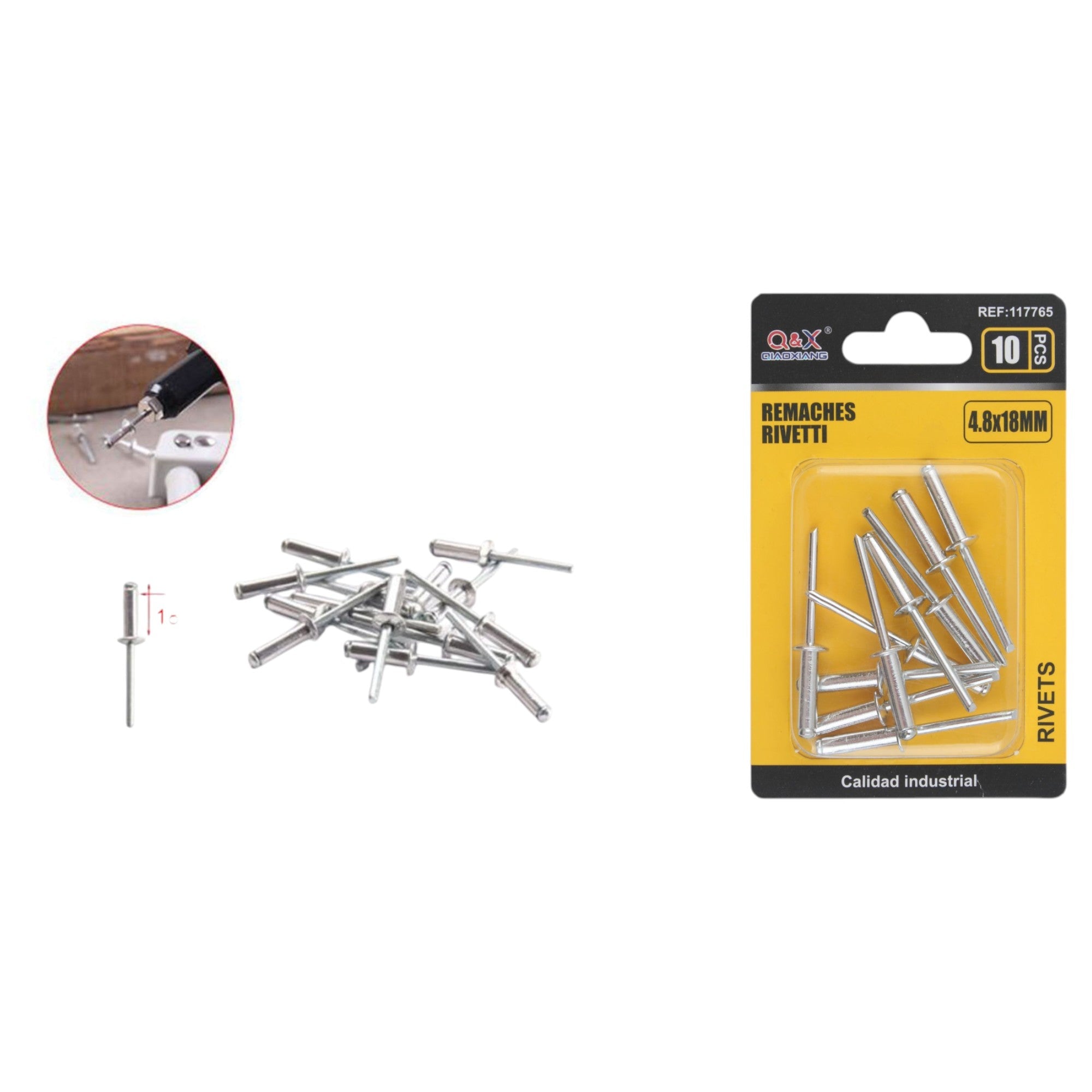 Remache pop 4.8×18 mm 10 pcs