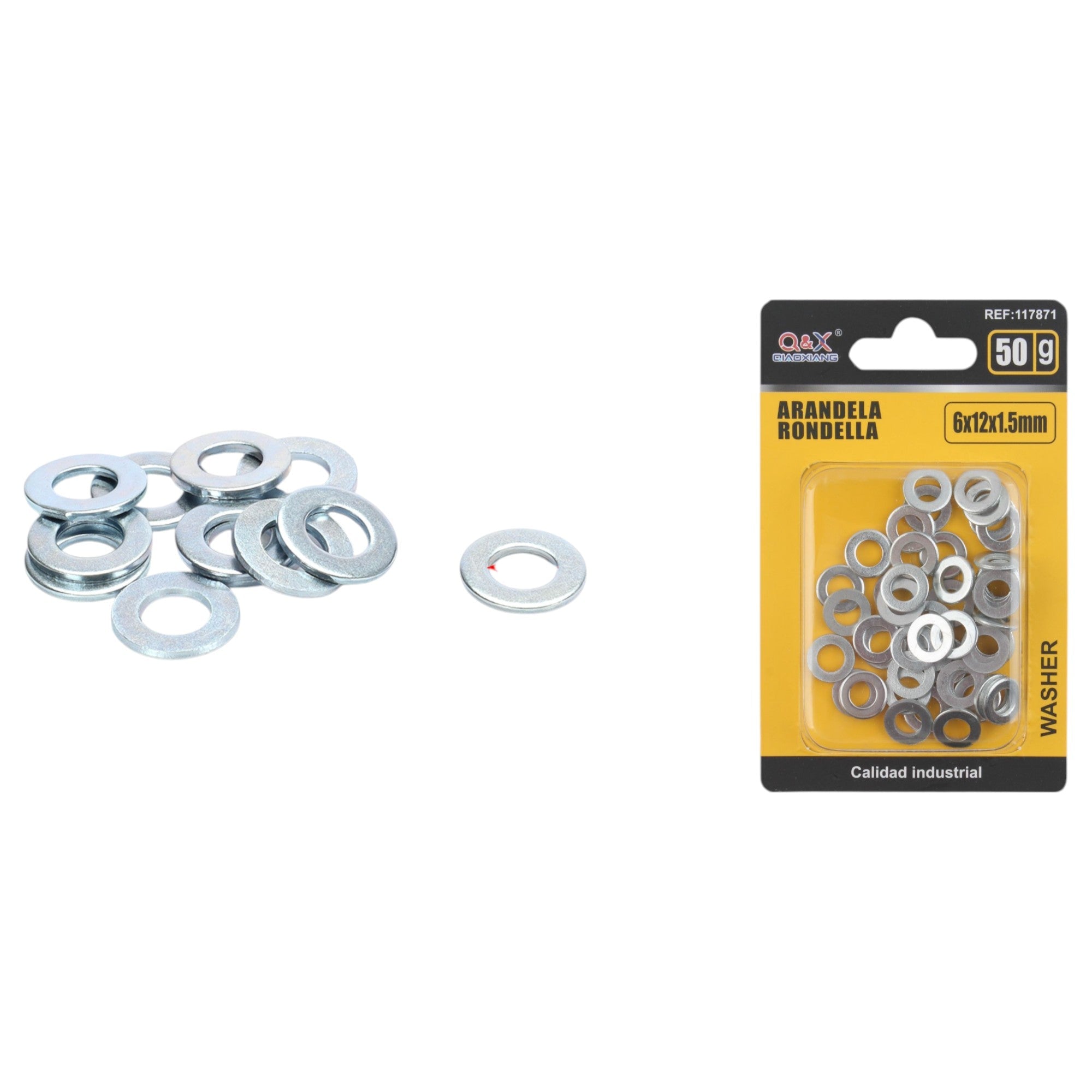 Arandela 6 mm 50 g 6×12×1.5 mm