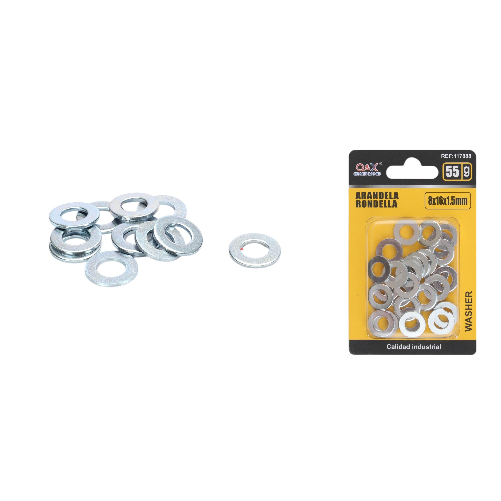 Arandela 8 mm 55 g 8×16×1.5 mm
